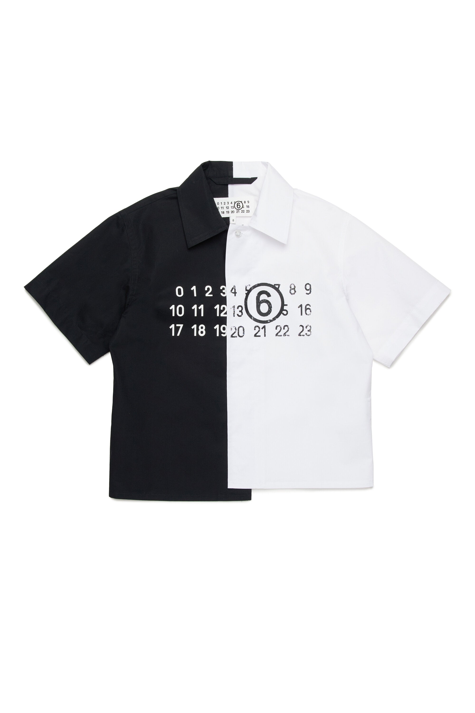 カラーブロック・ポプリン・リカットシャツ