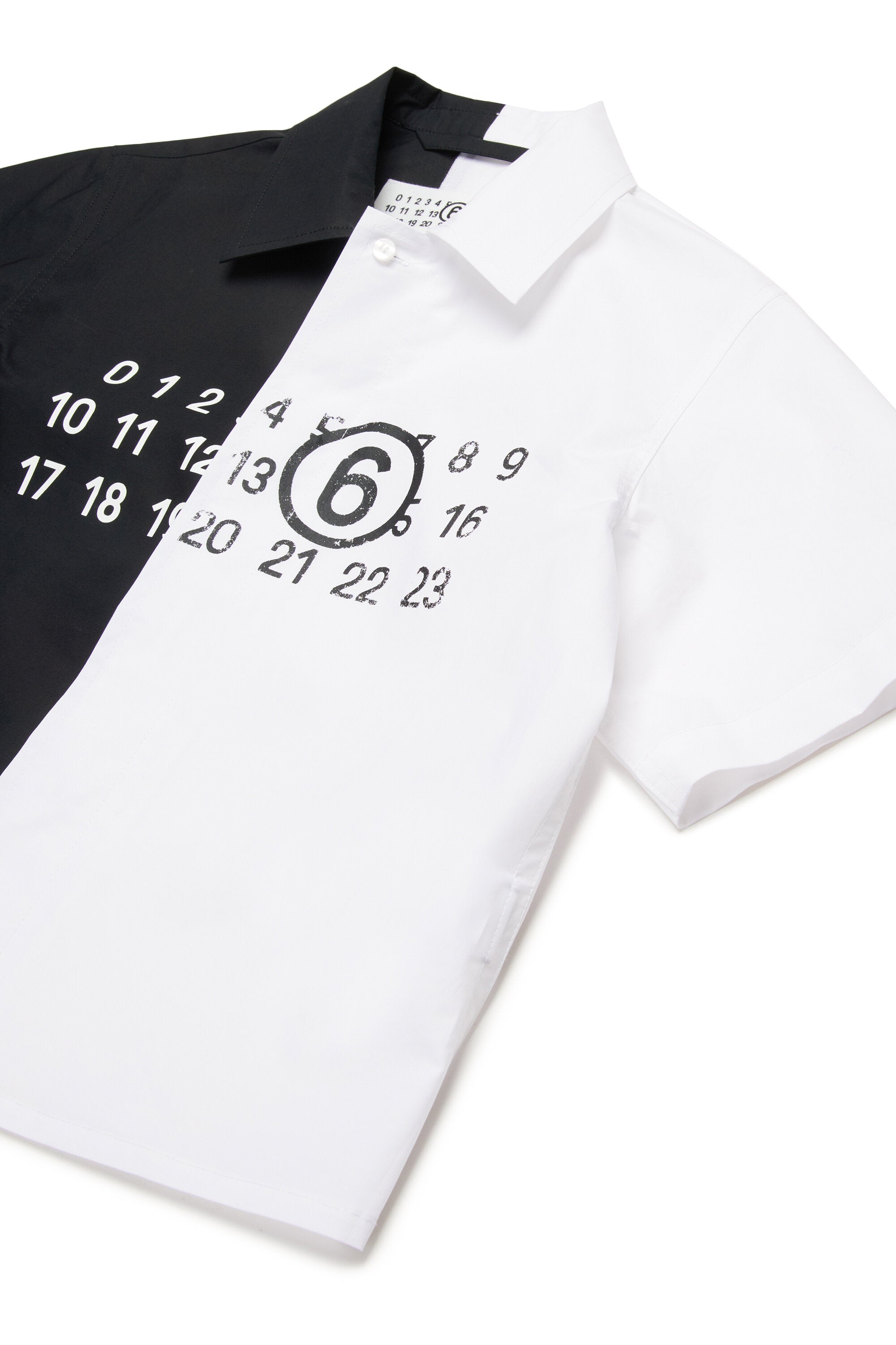 カラーブロック・ポプリン・リカットシャツ