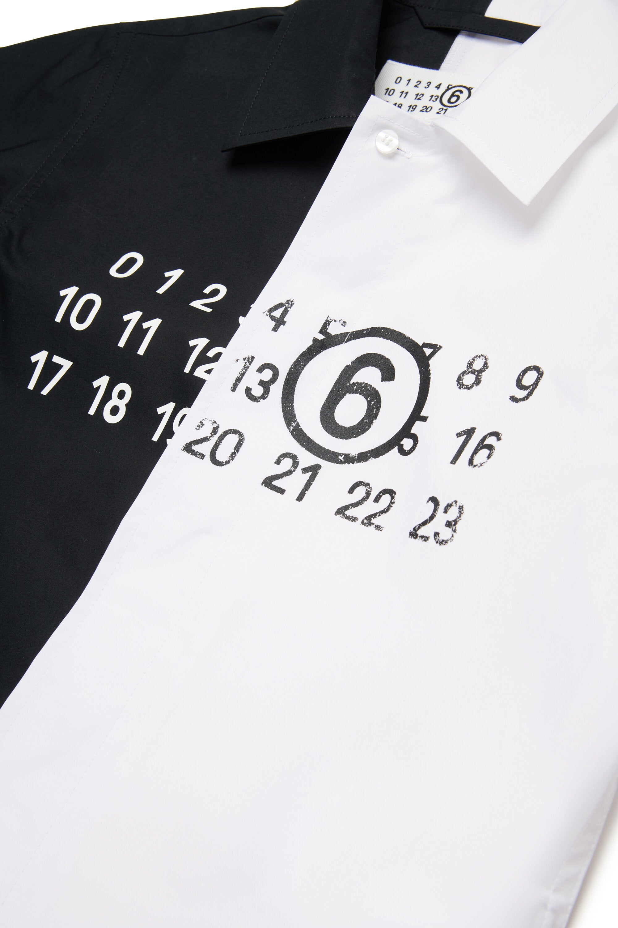 カラーブロック・ポプリン・リカットシャツ