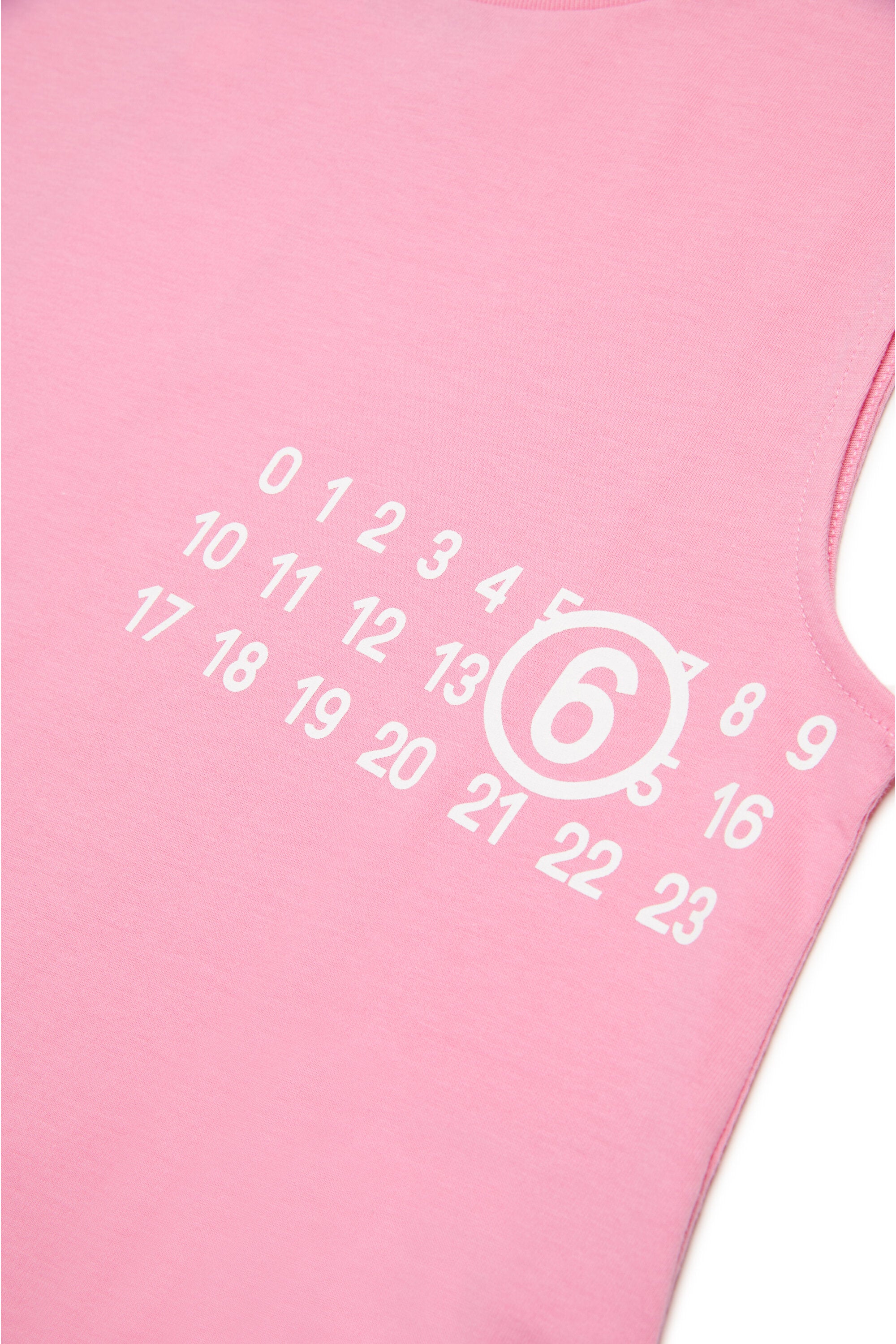 数字ロゴ入りノースリーブカバーアップドレス