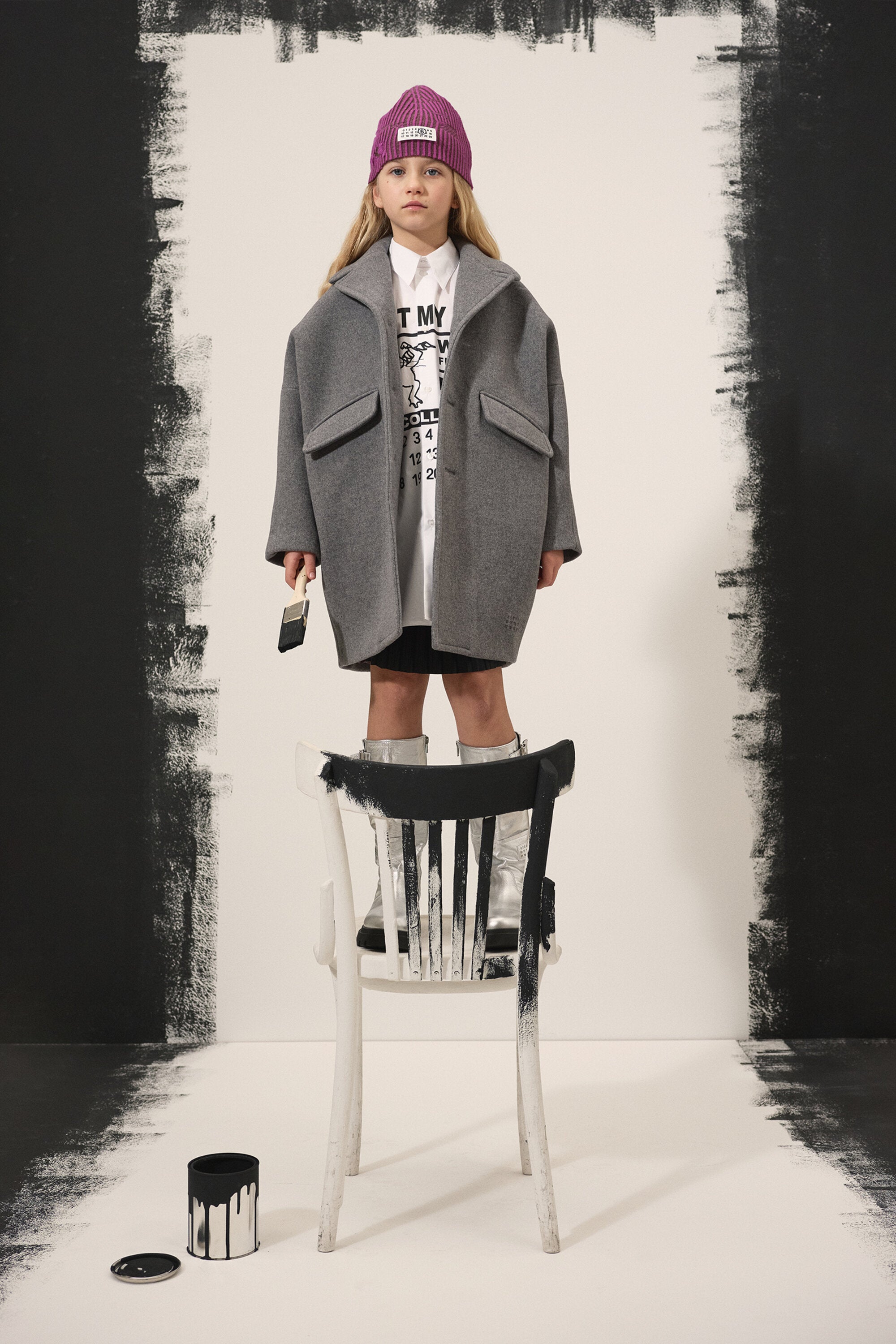 裏地付きエッグ型コート