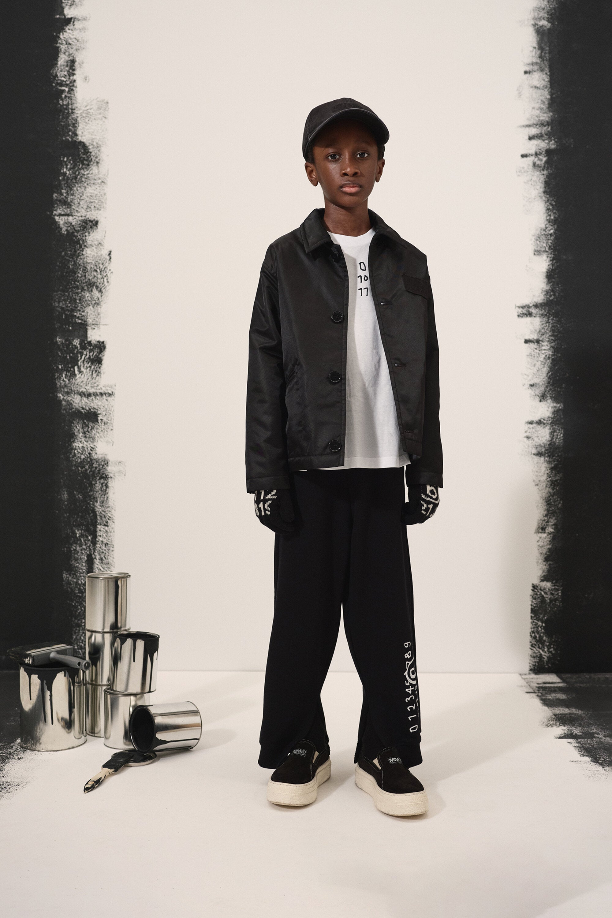 Twill jacket with patch