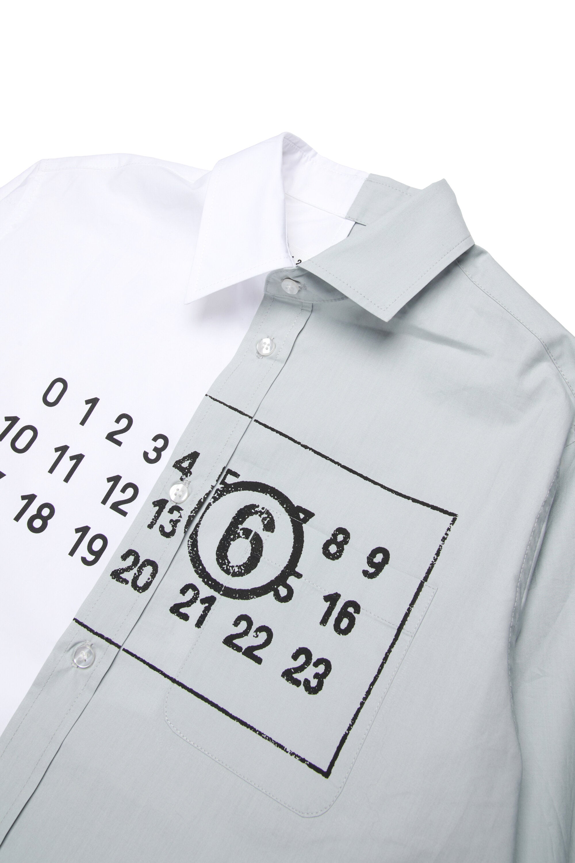 2色のリカット・ポプリン・シャツ