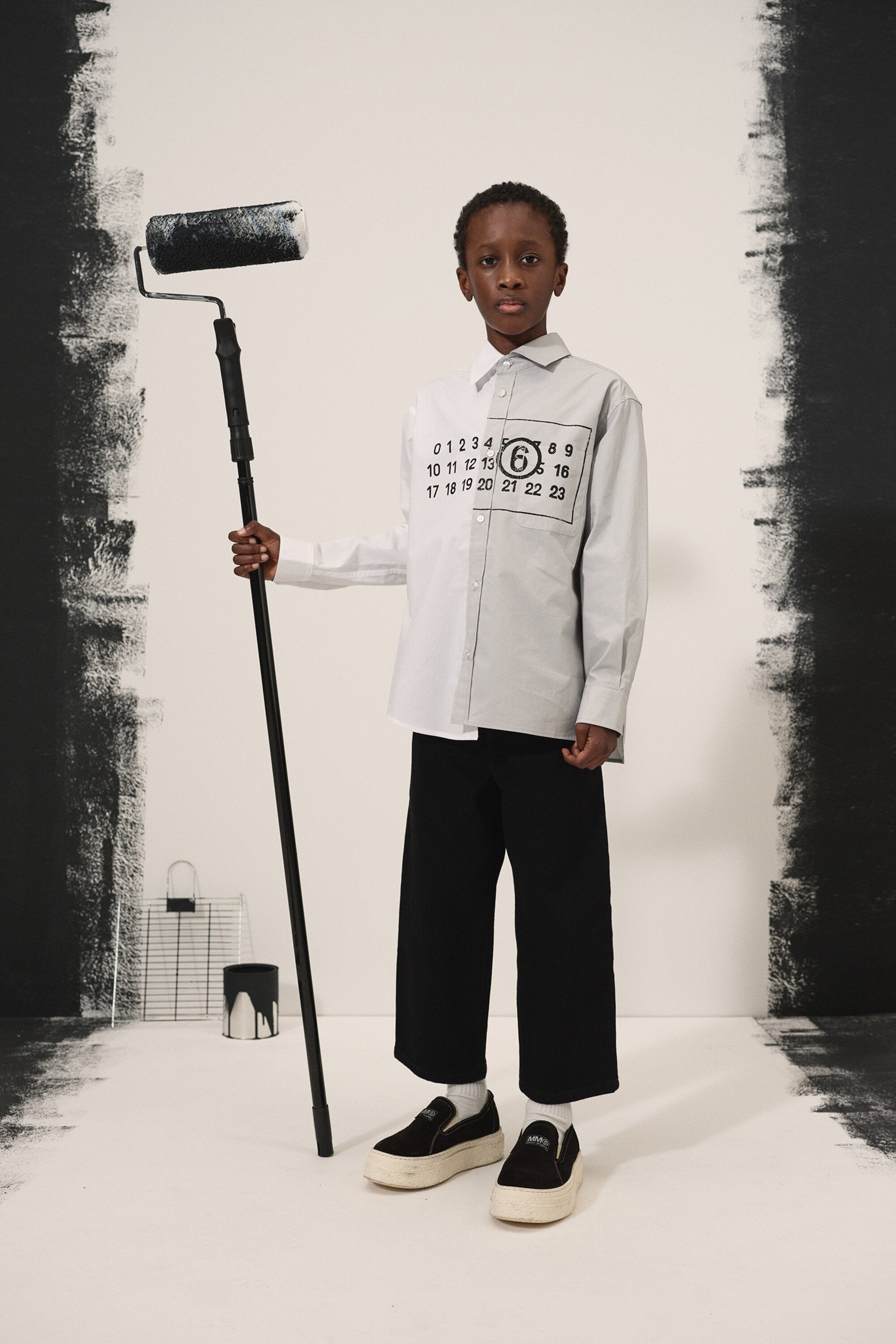 2色のリカット・ポプリン・シャツ