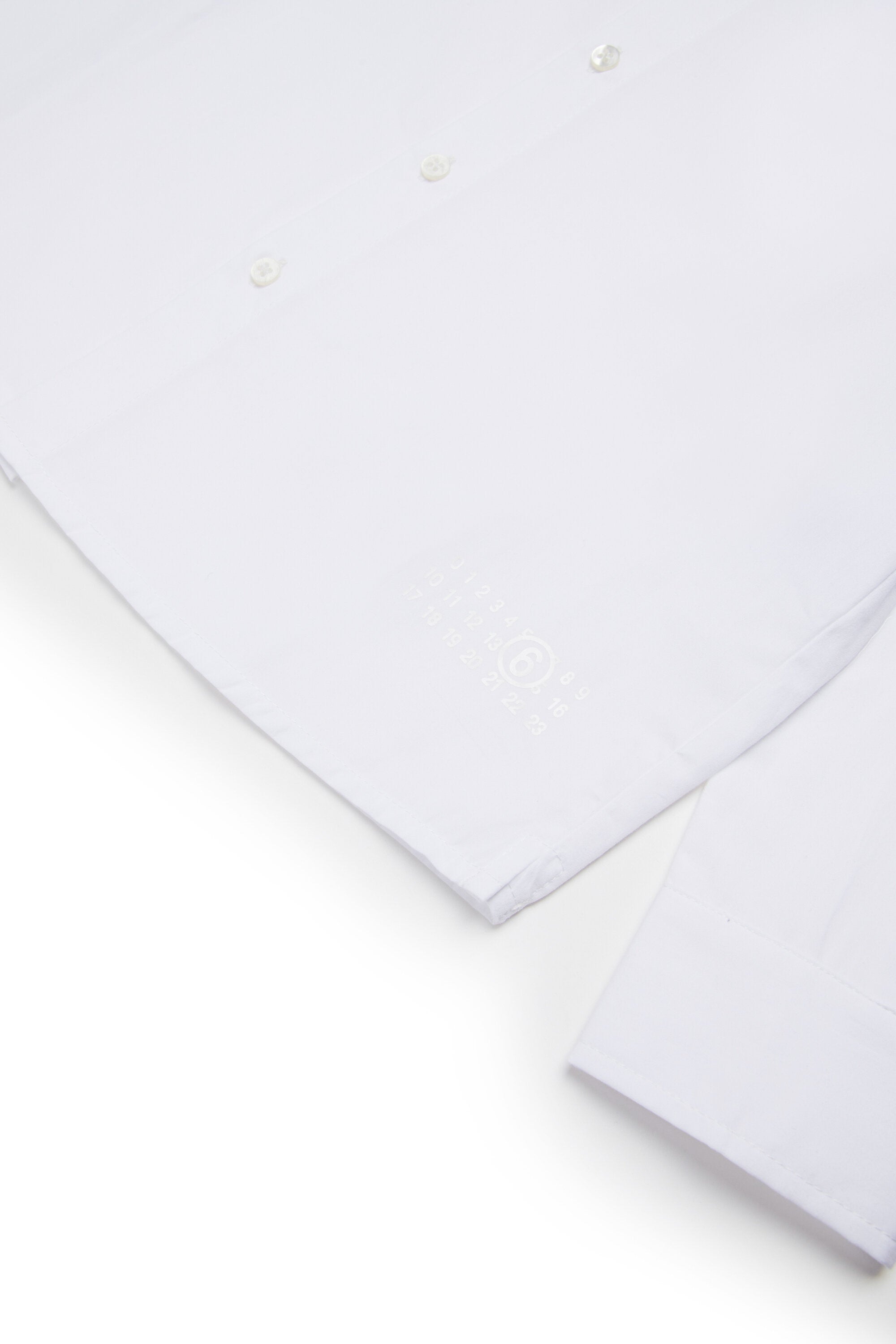 Poplin shirt with glossy brush strokes