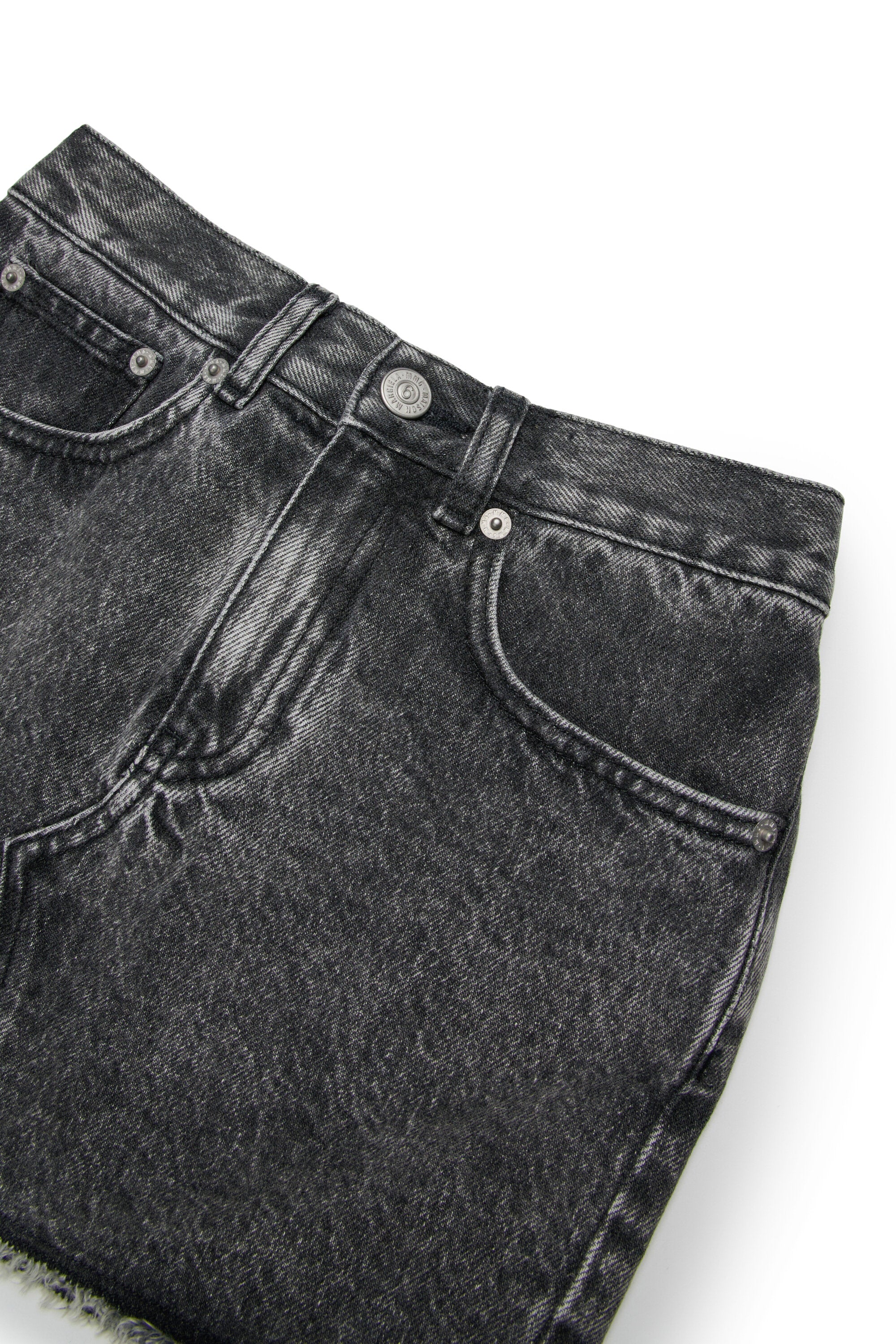 ブラック・シェード・デニム・ミニ・スカート