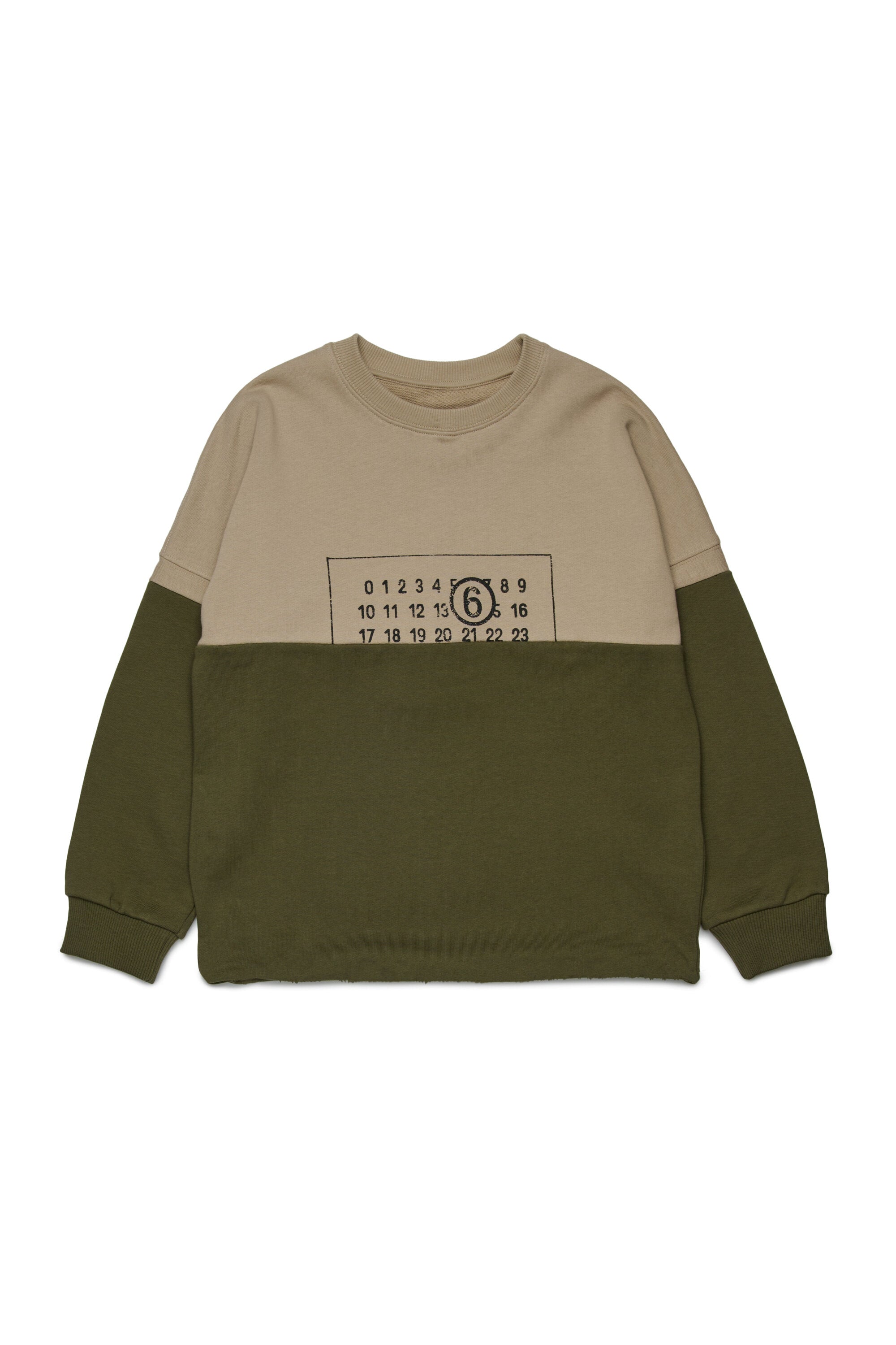 クルーネック2色リカットスウェットシャツ