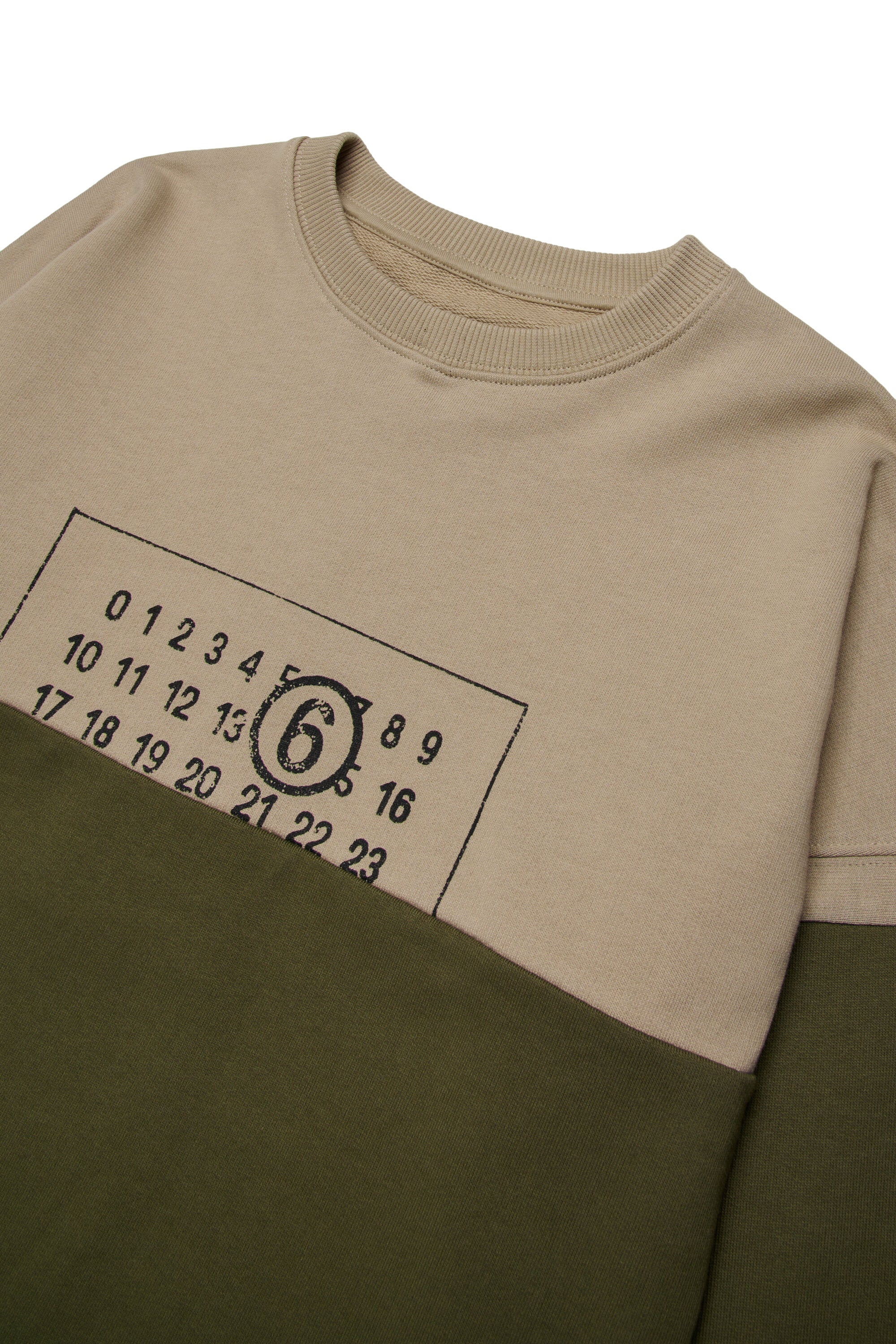 クルーネック2色リカットスウェットシャツ