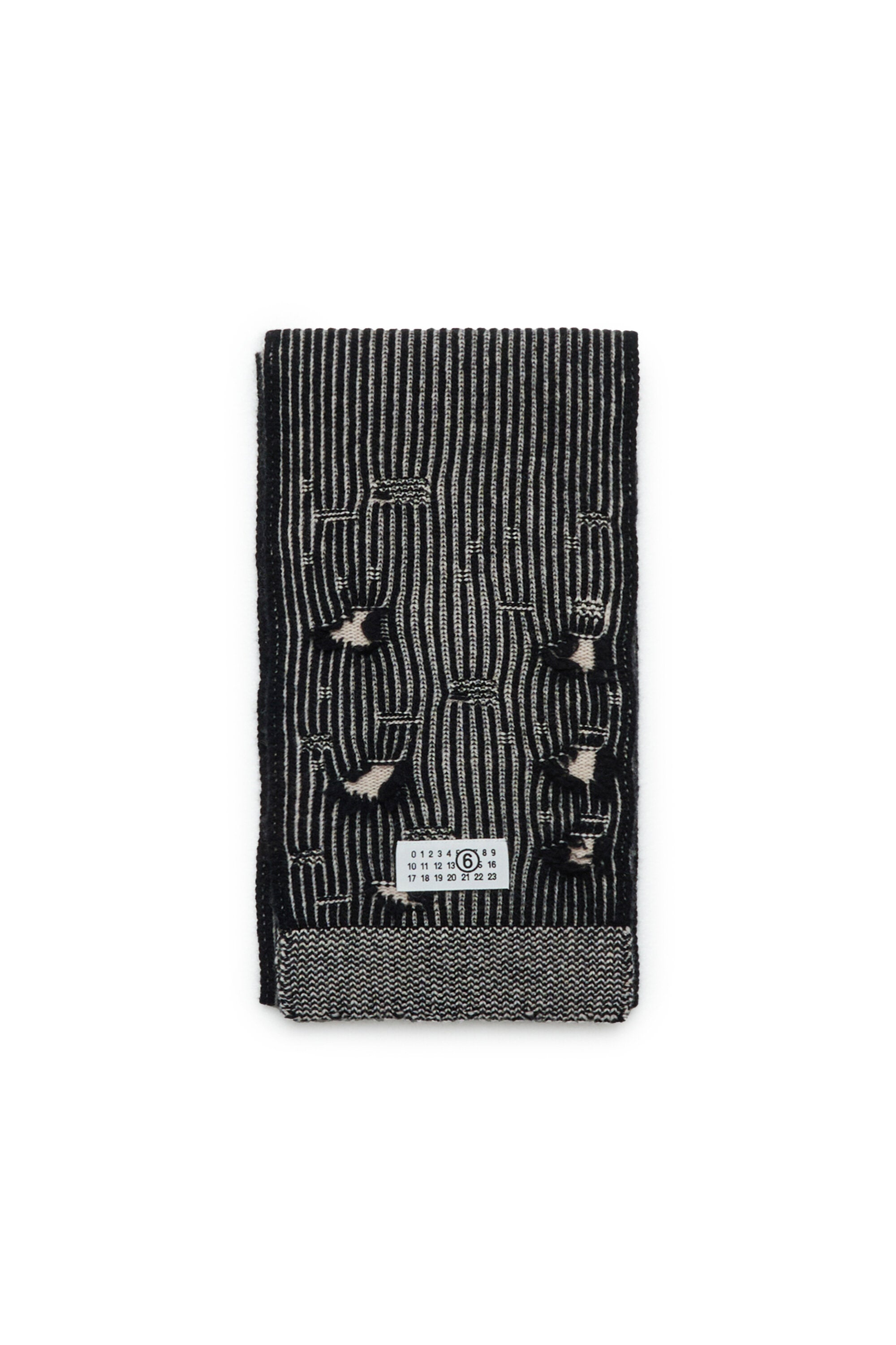 リブ編みウールマフラー