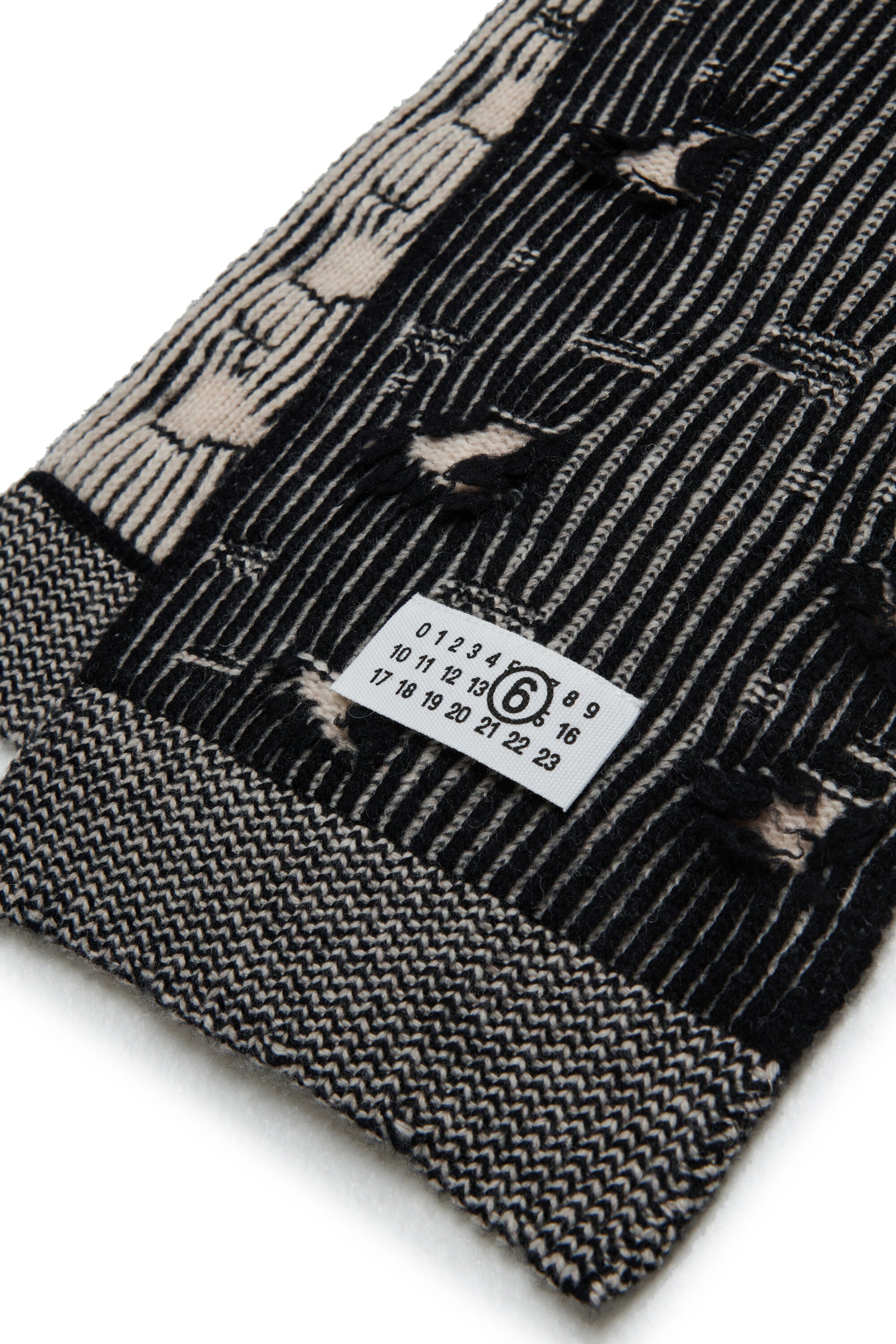 リブ編みウールマフラー