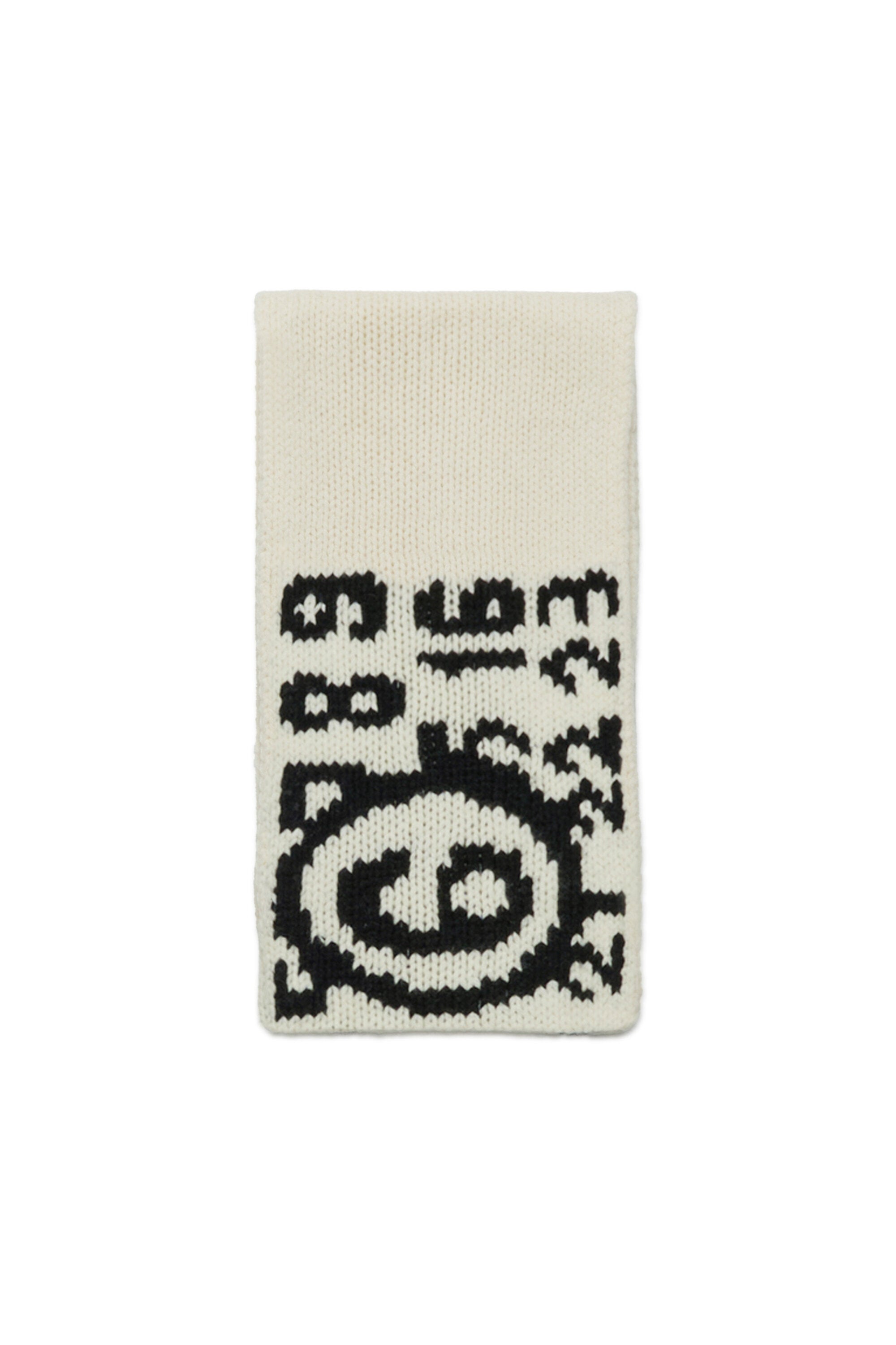 Wool-blend knit scarf with Numeric logo