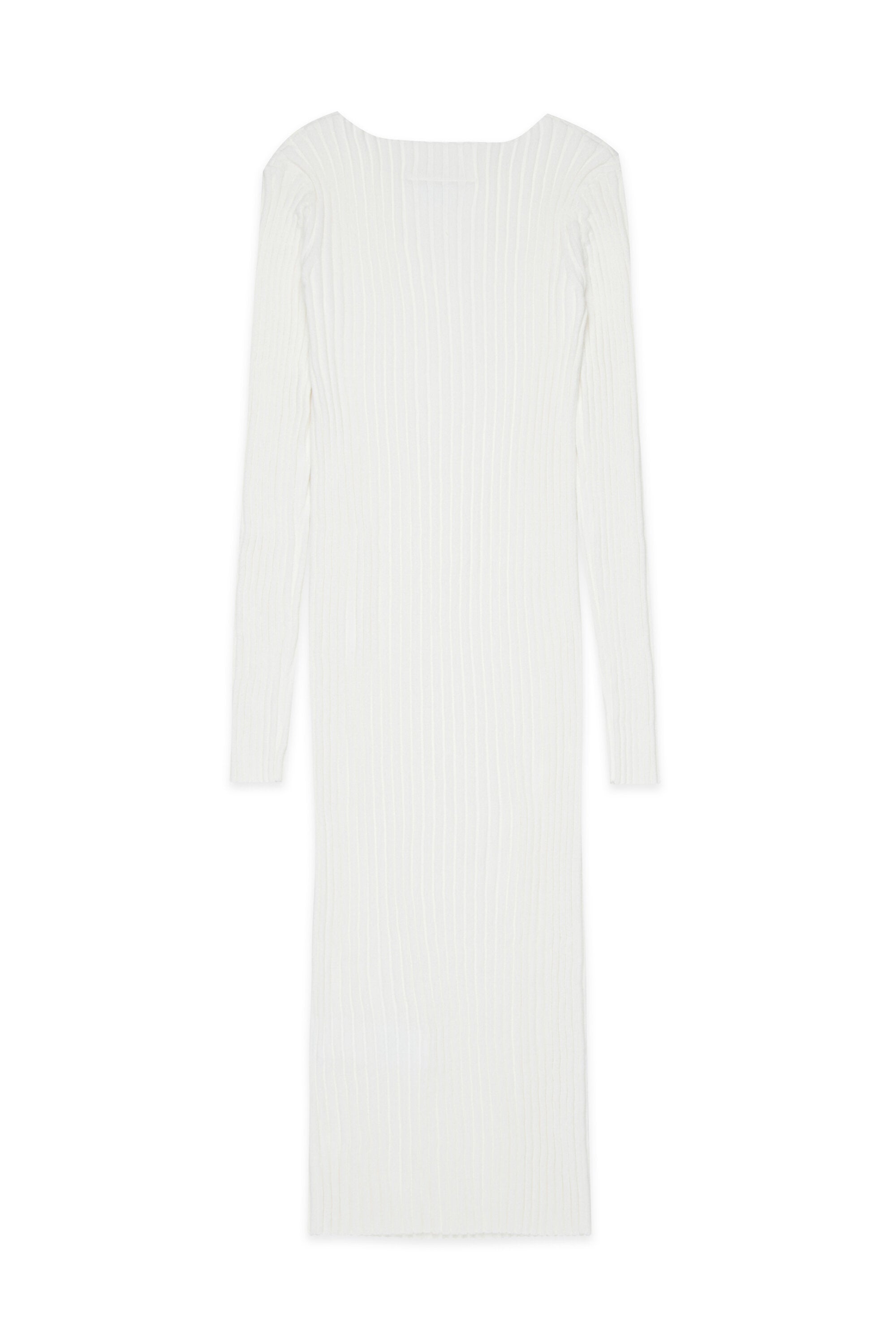 ロゴ入りリブ編みロングドレス