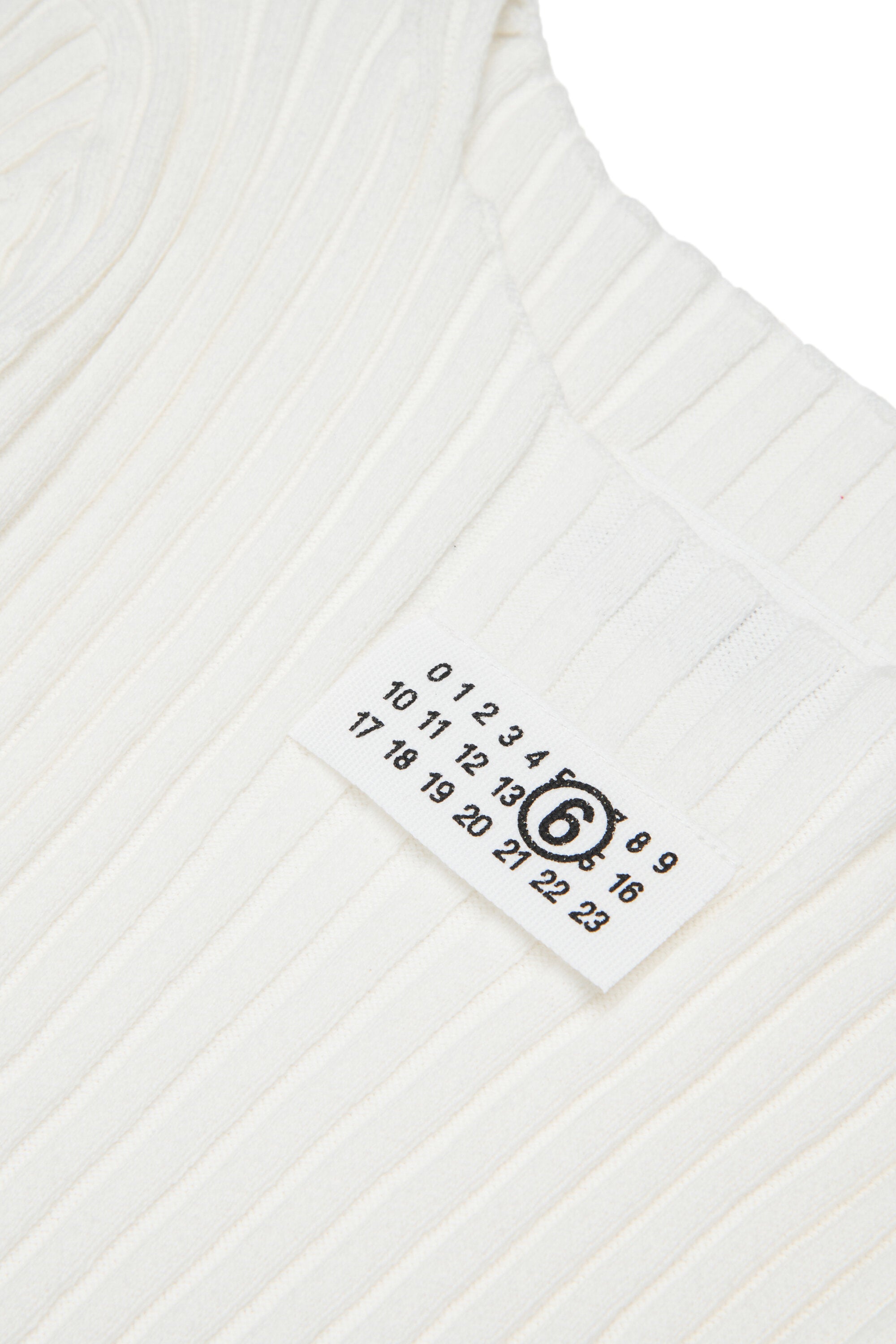 ロゴ入りリブ編みロングドレス