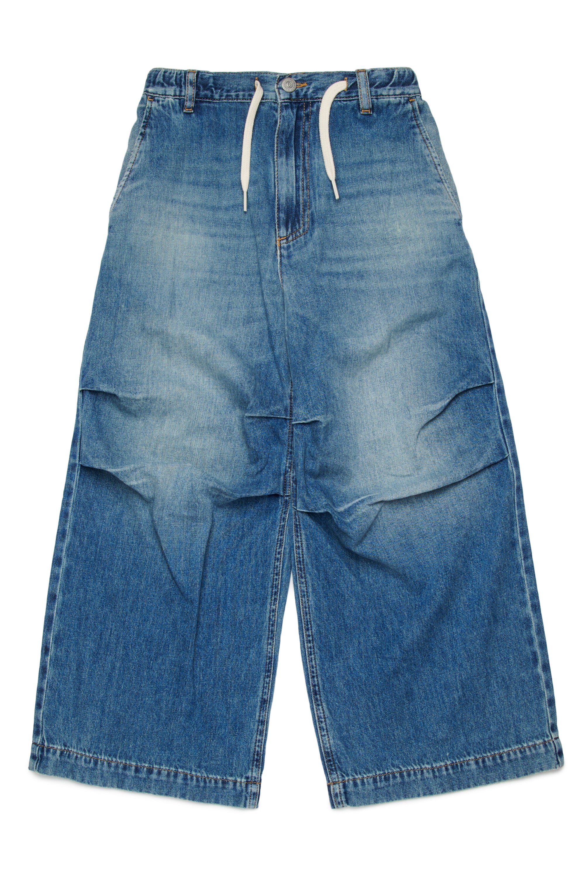 リラックスフィット ジーンズ ミディアムブルーウォッシュ