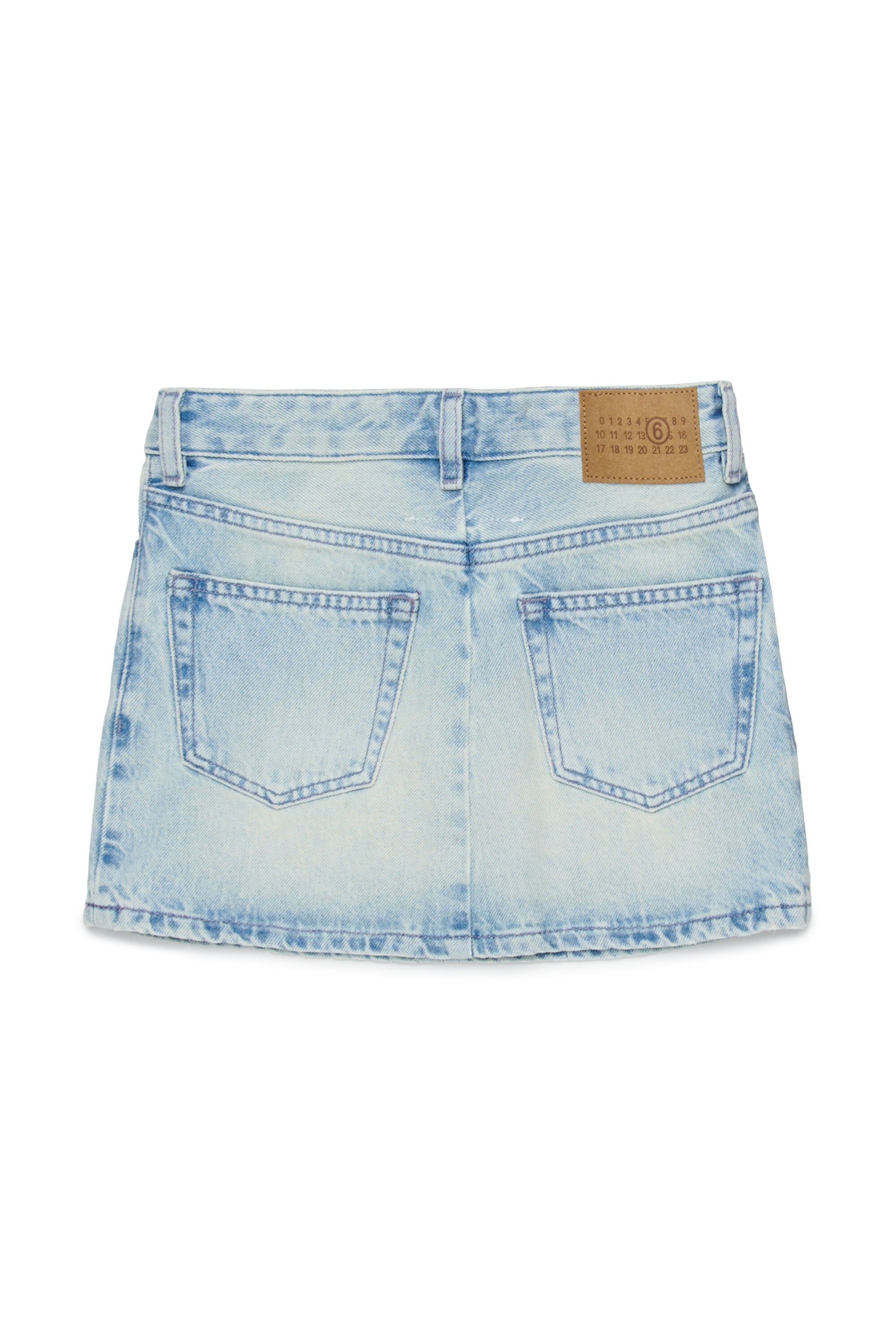 Five-pocket denim skirt