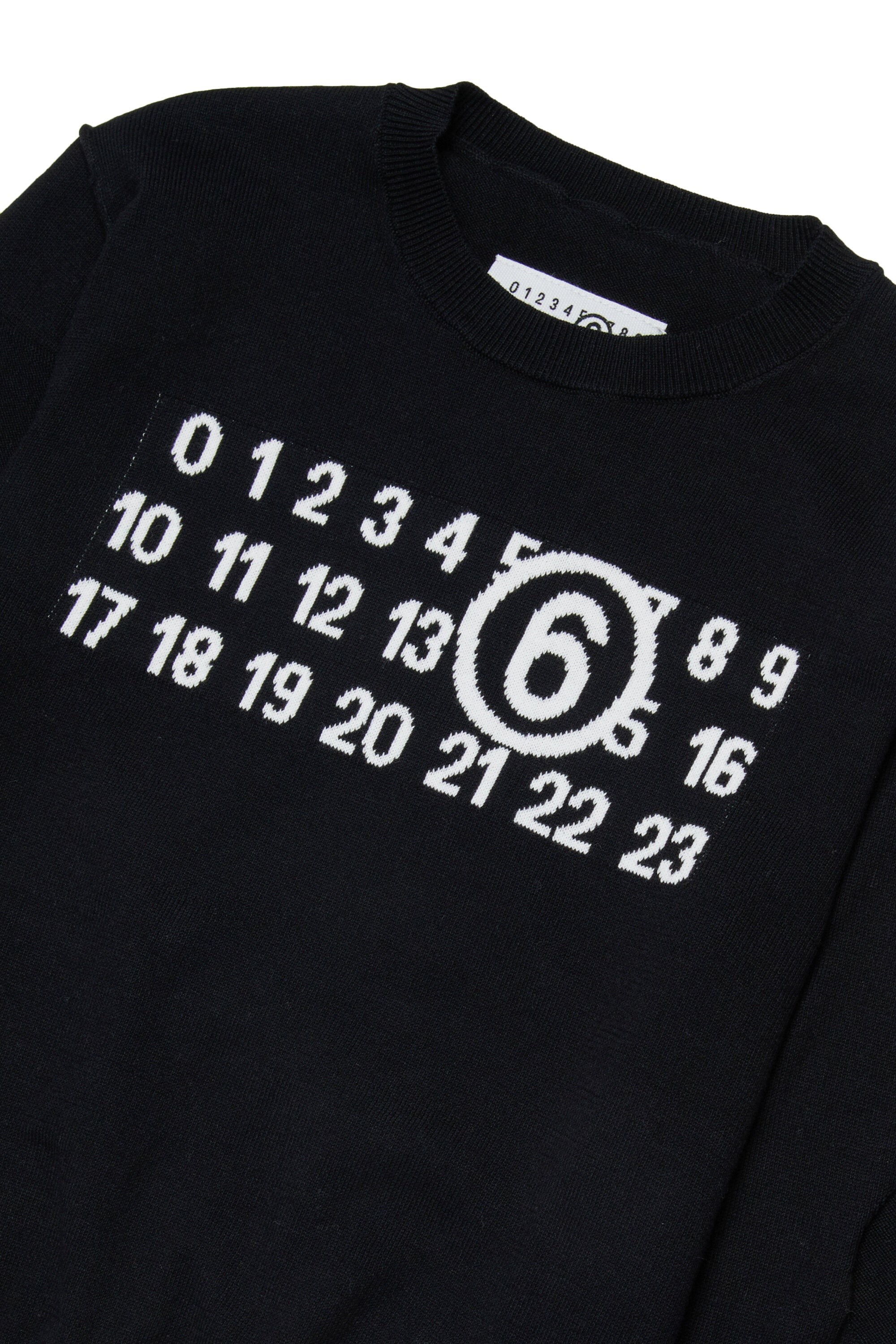 Crewneck pullover with numeric logo