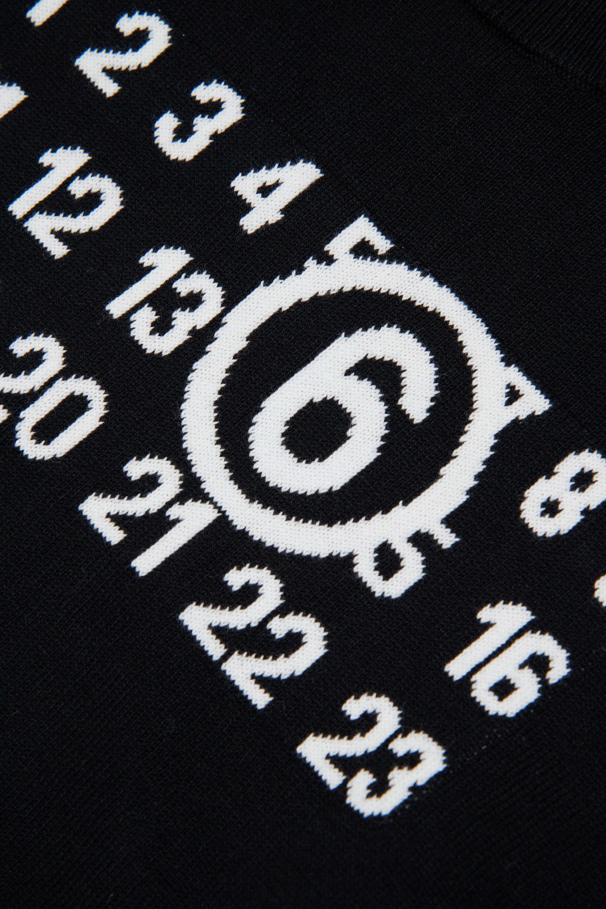 Crewneck pullover with numeric logo