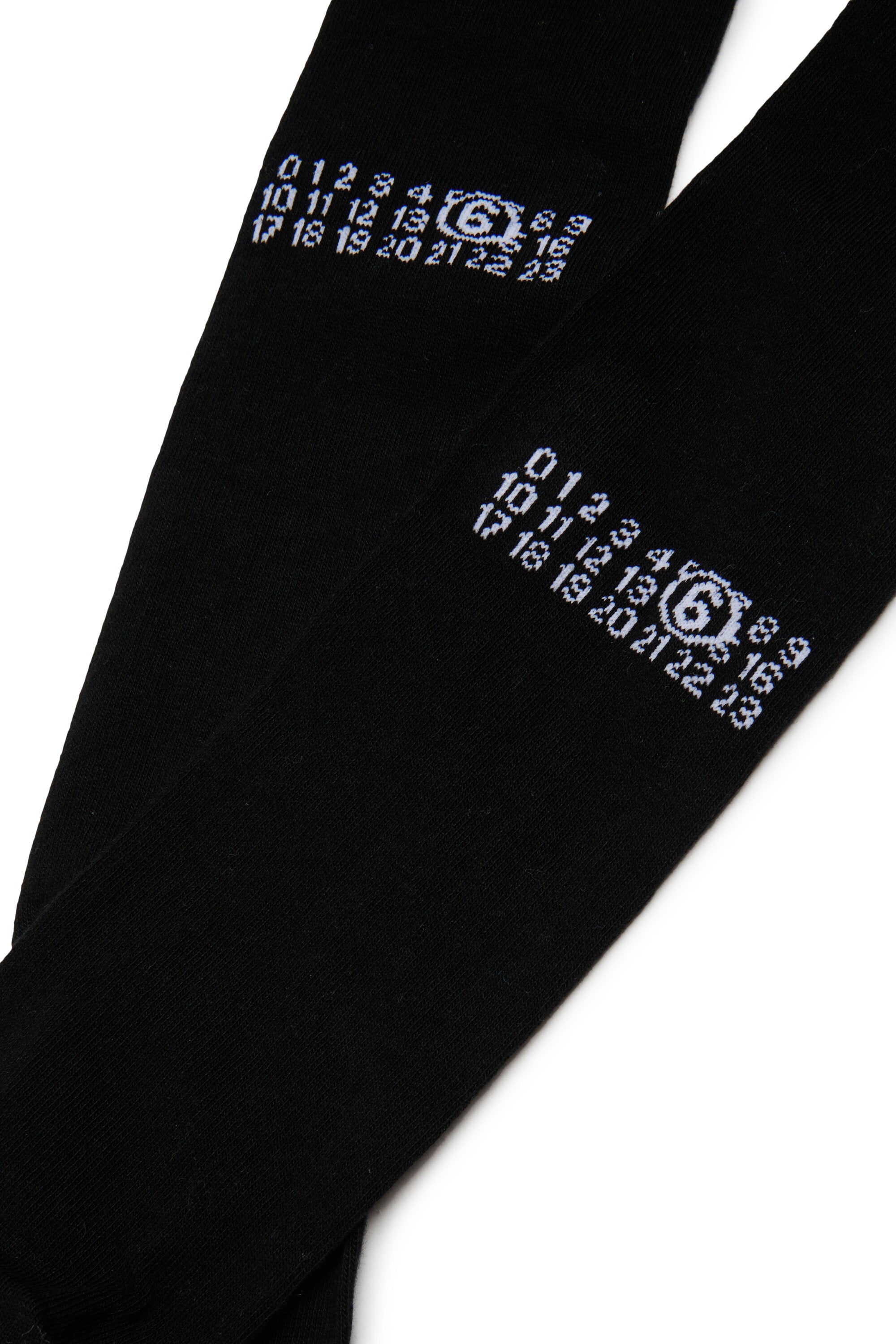 Tights with logo and side stripes