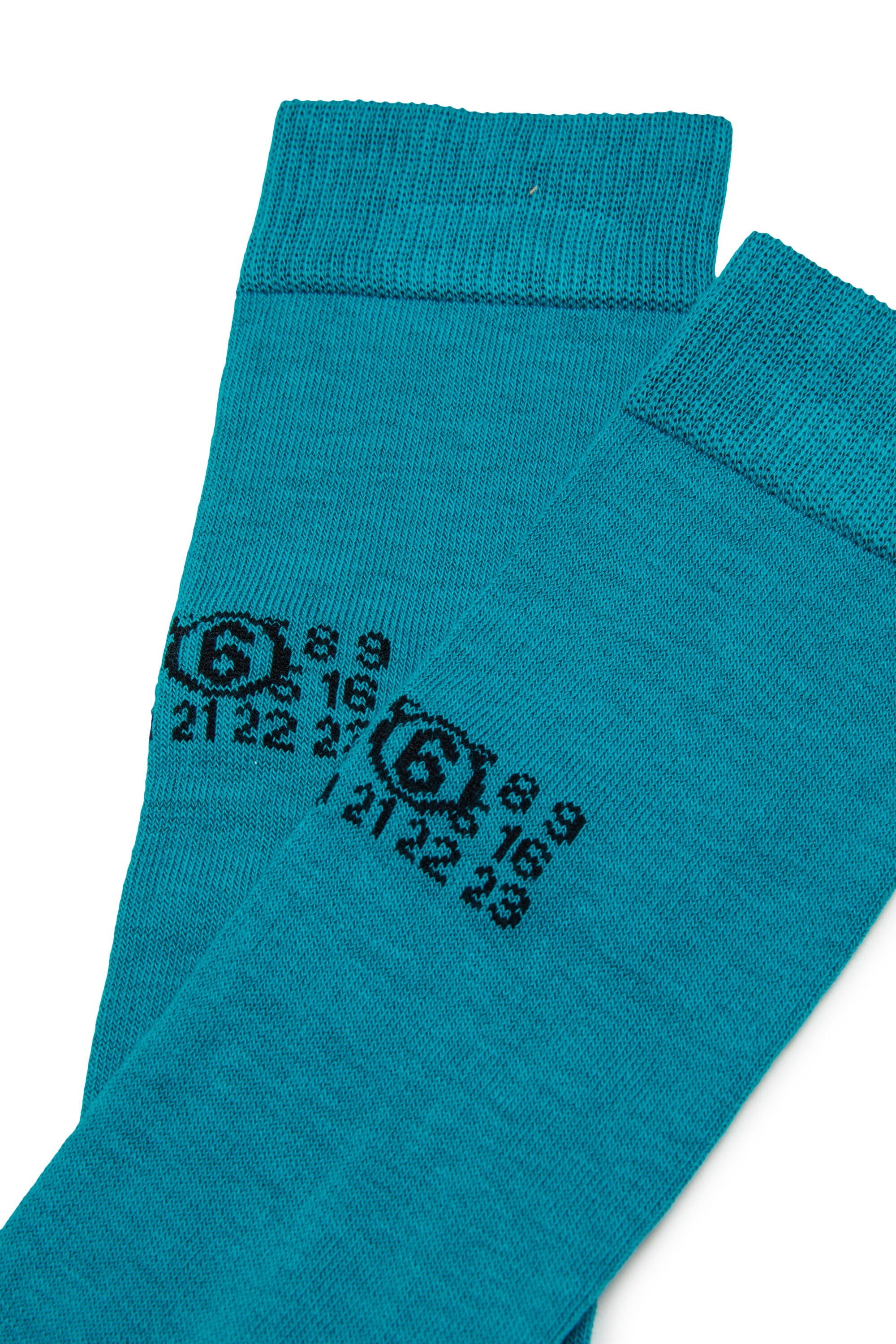 Socks with numeric logo