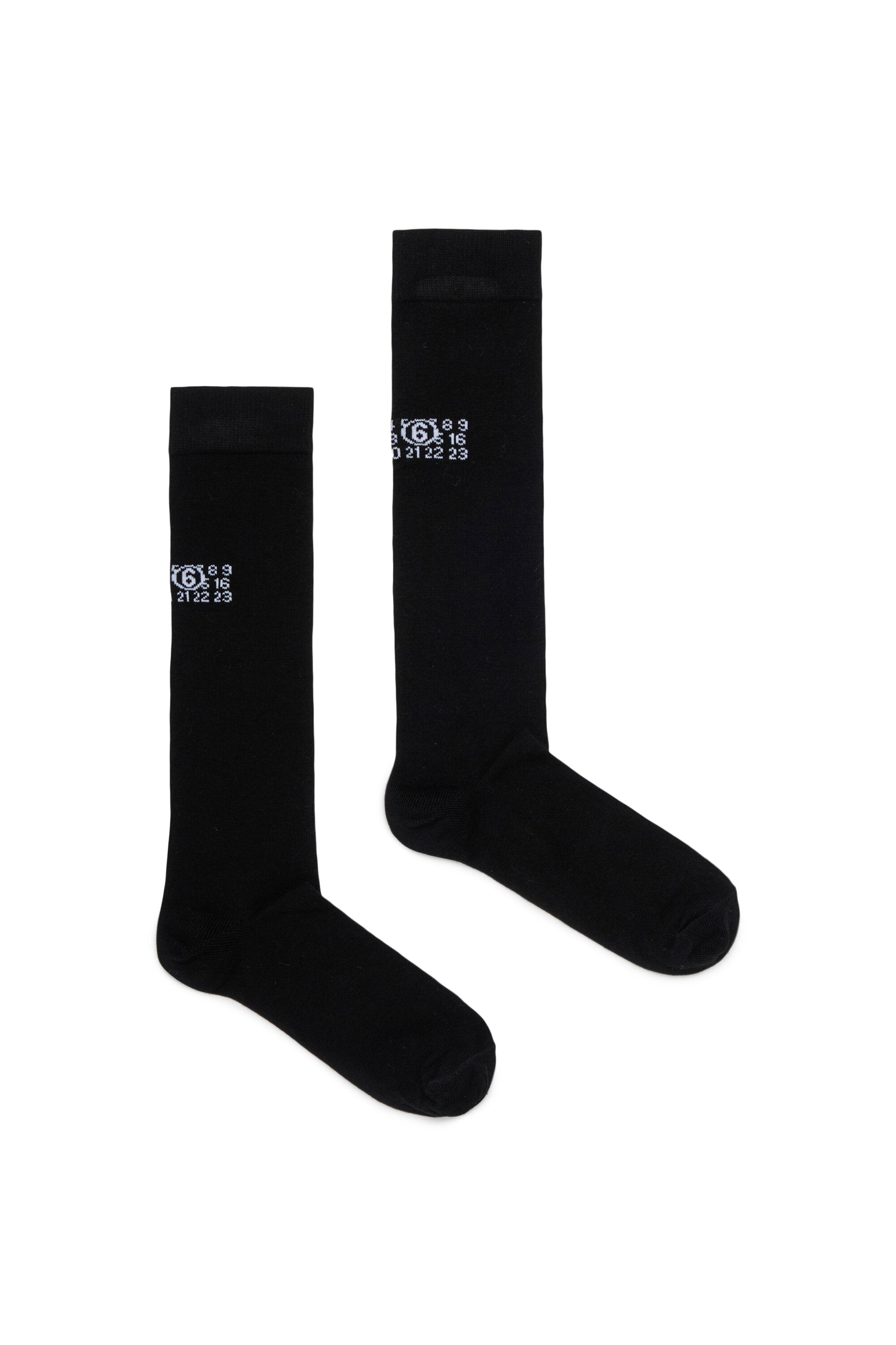 Socks with numeric logo
