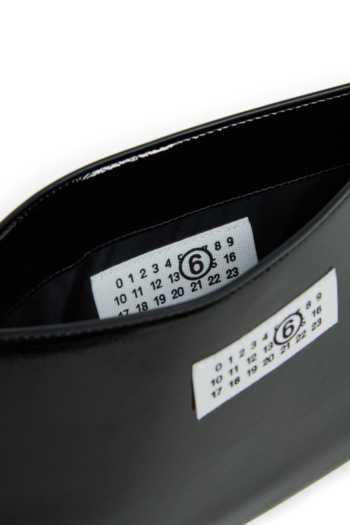 Glossy cross-body bag with logo