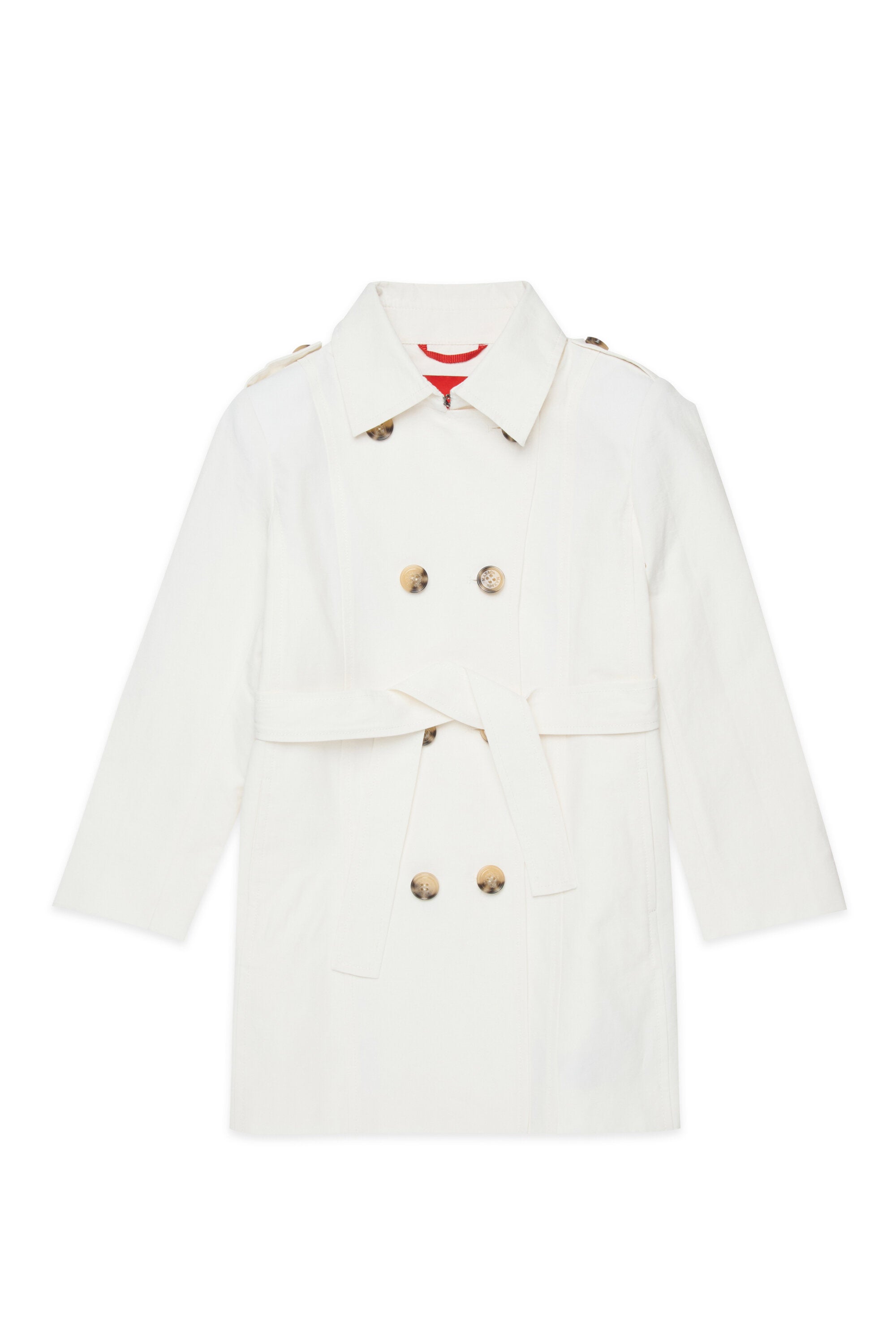 Technical cotton trench coat