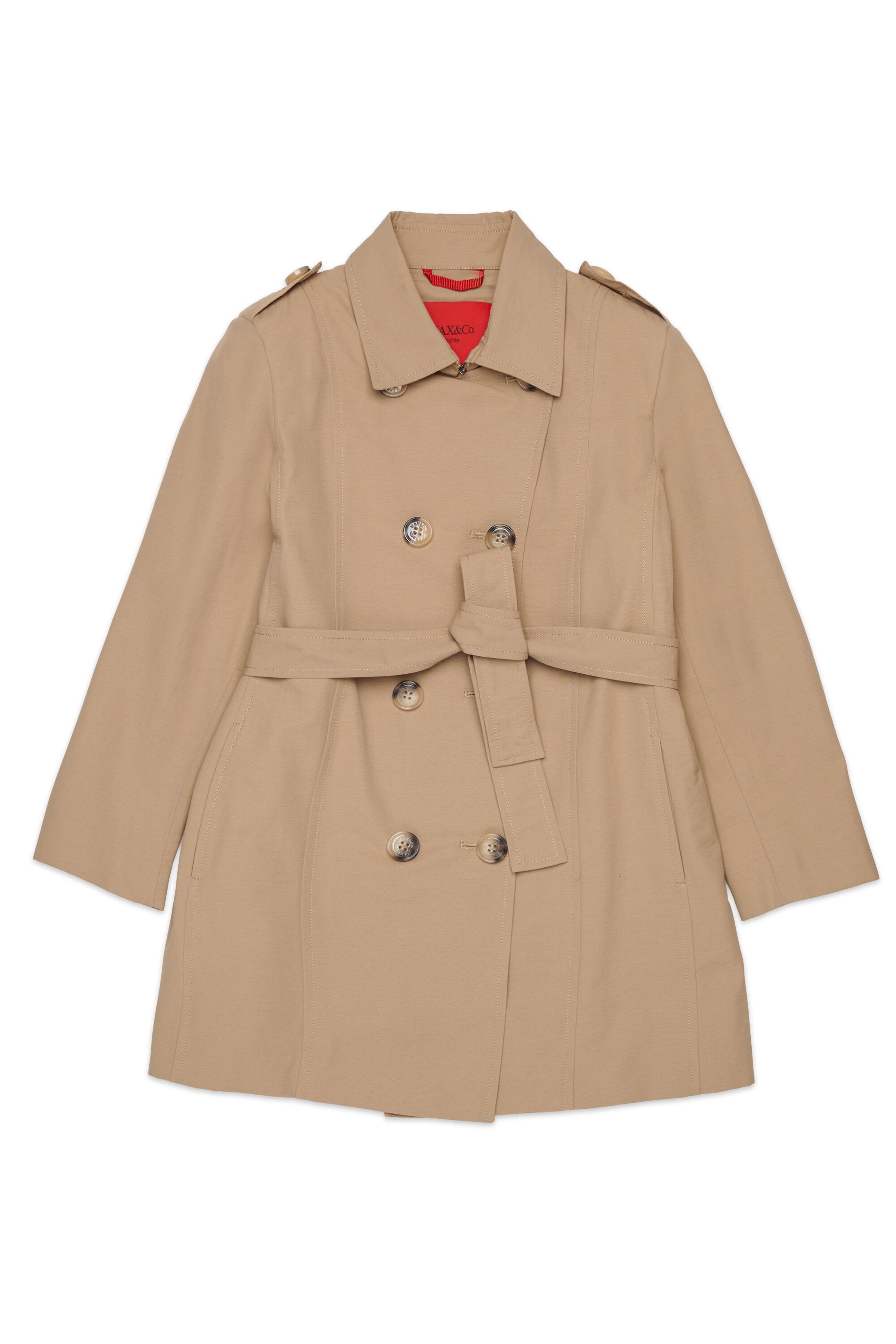 Technical cotton trench coat