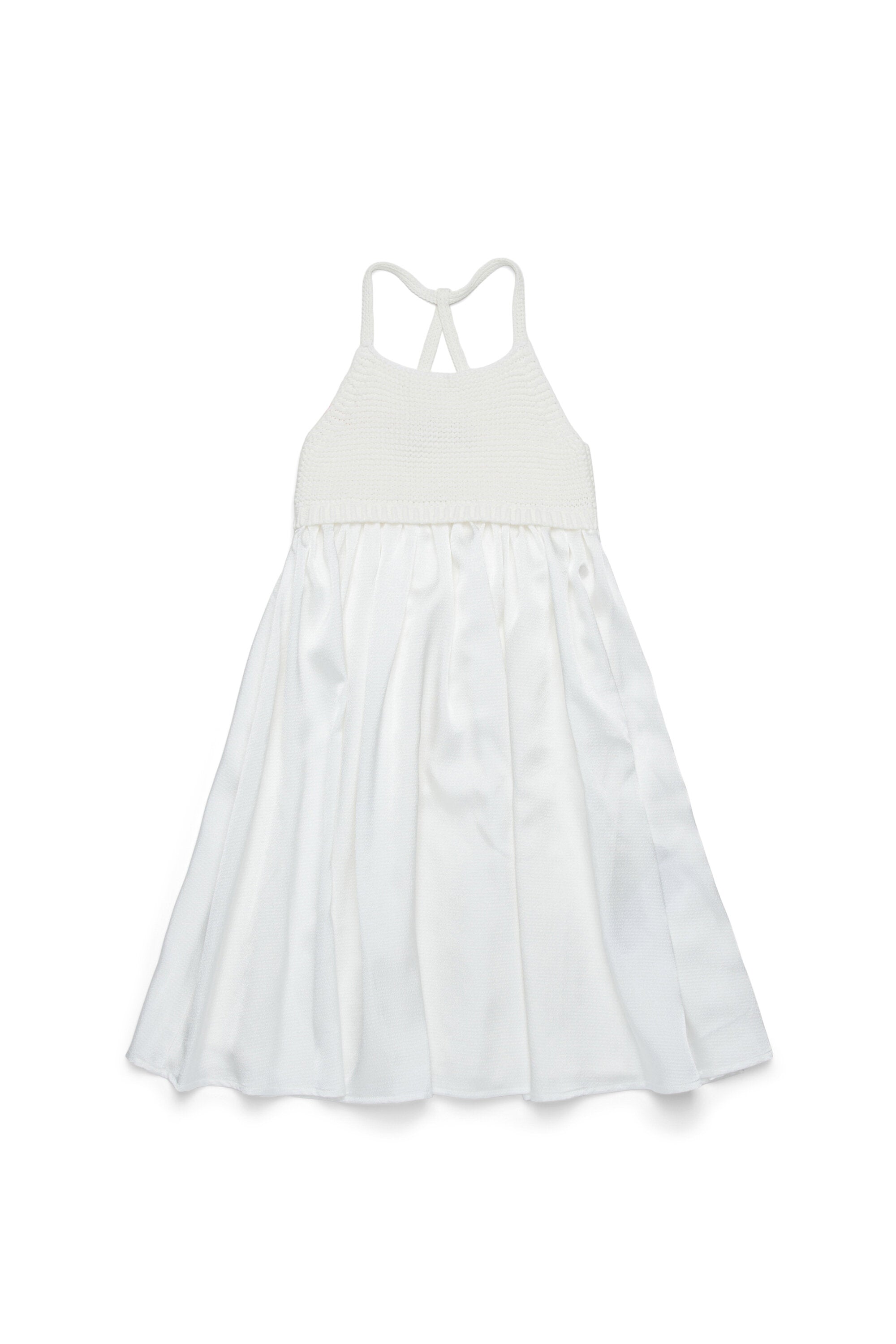 Double-fabric dress with knit top