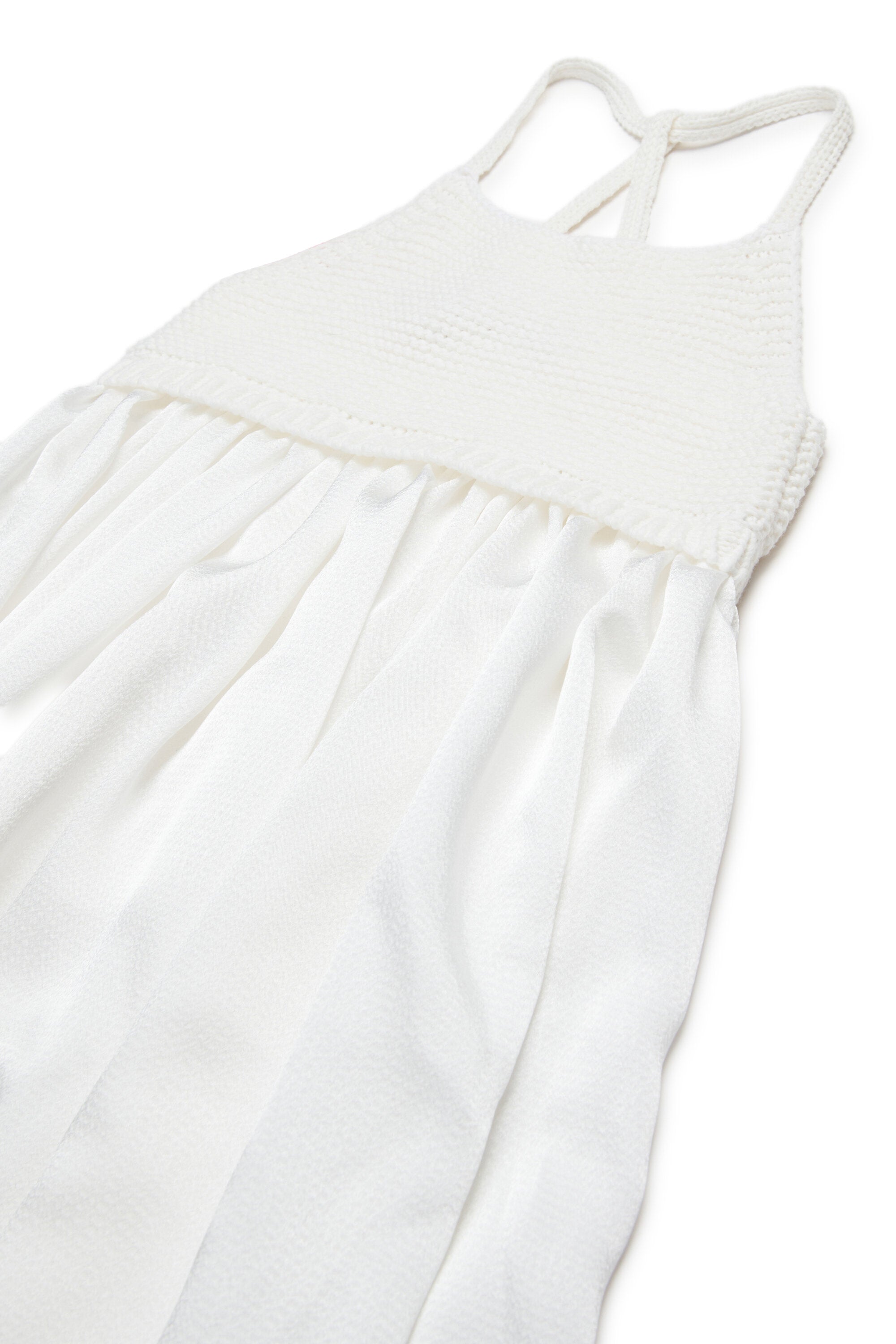 Double-fabric dress with knit top