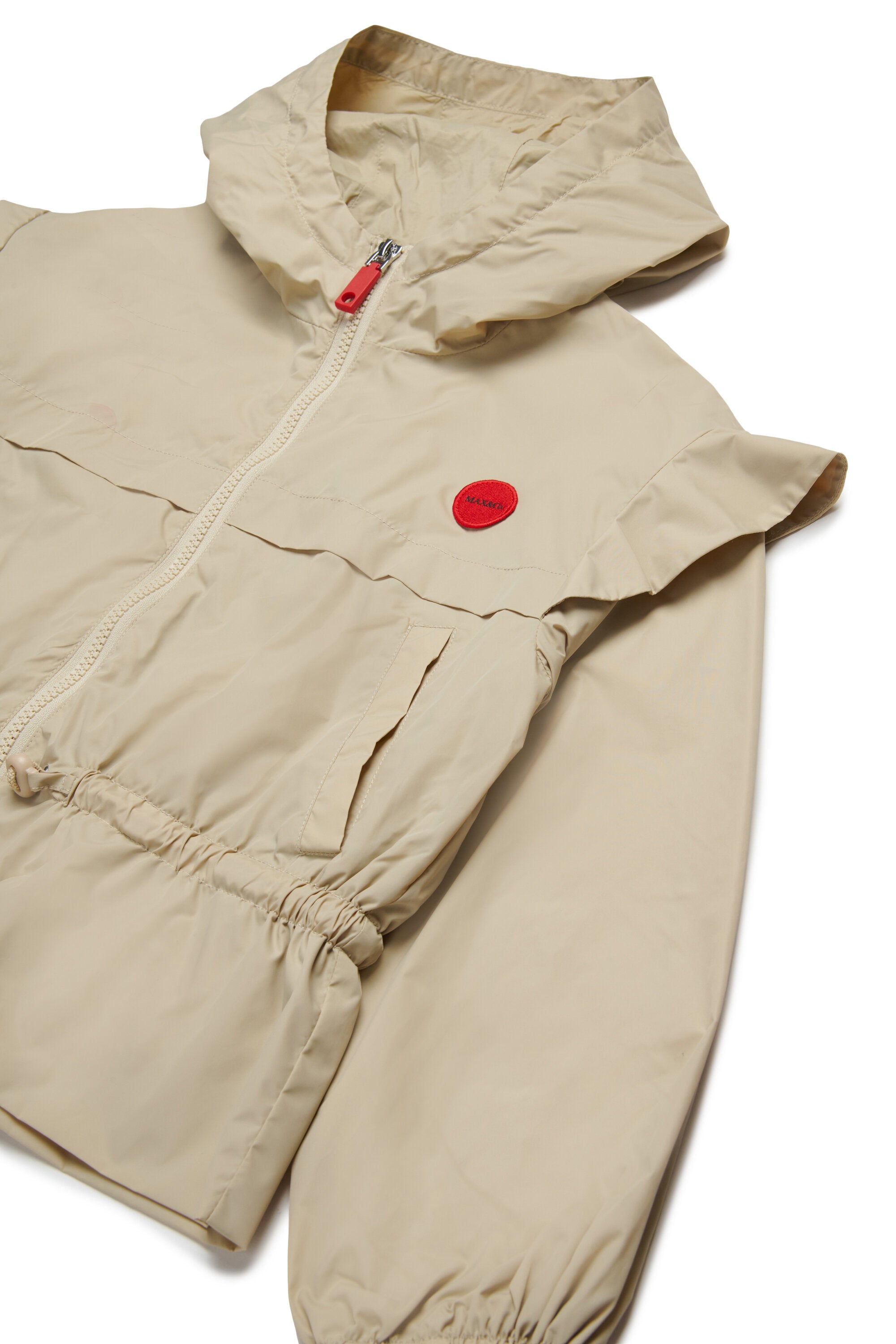 Windbreaker jacket with ruffles