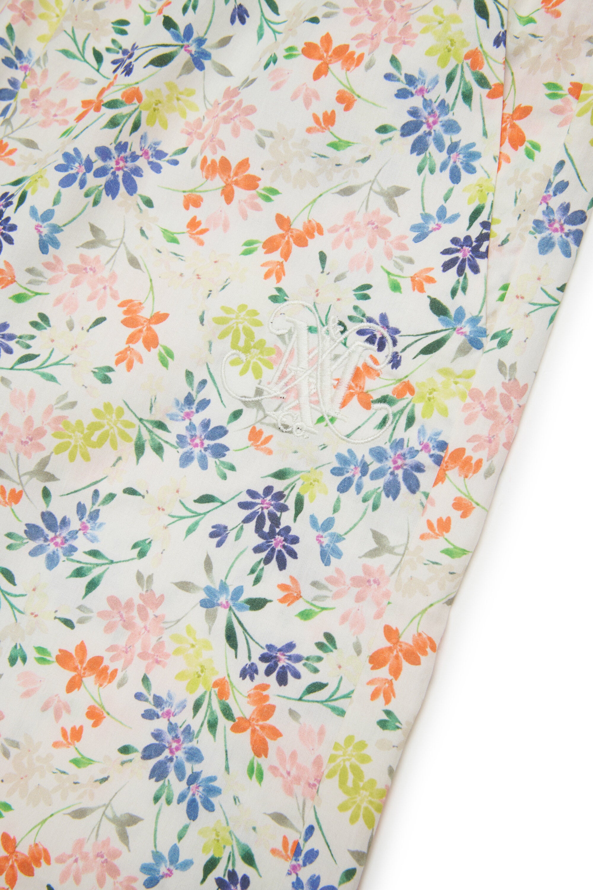 花柄オールオーバー・ポプリン・ワイドパンツ