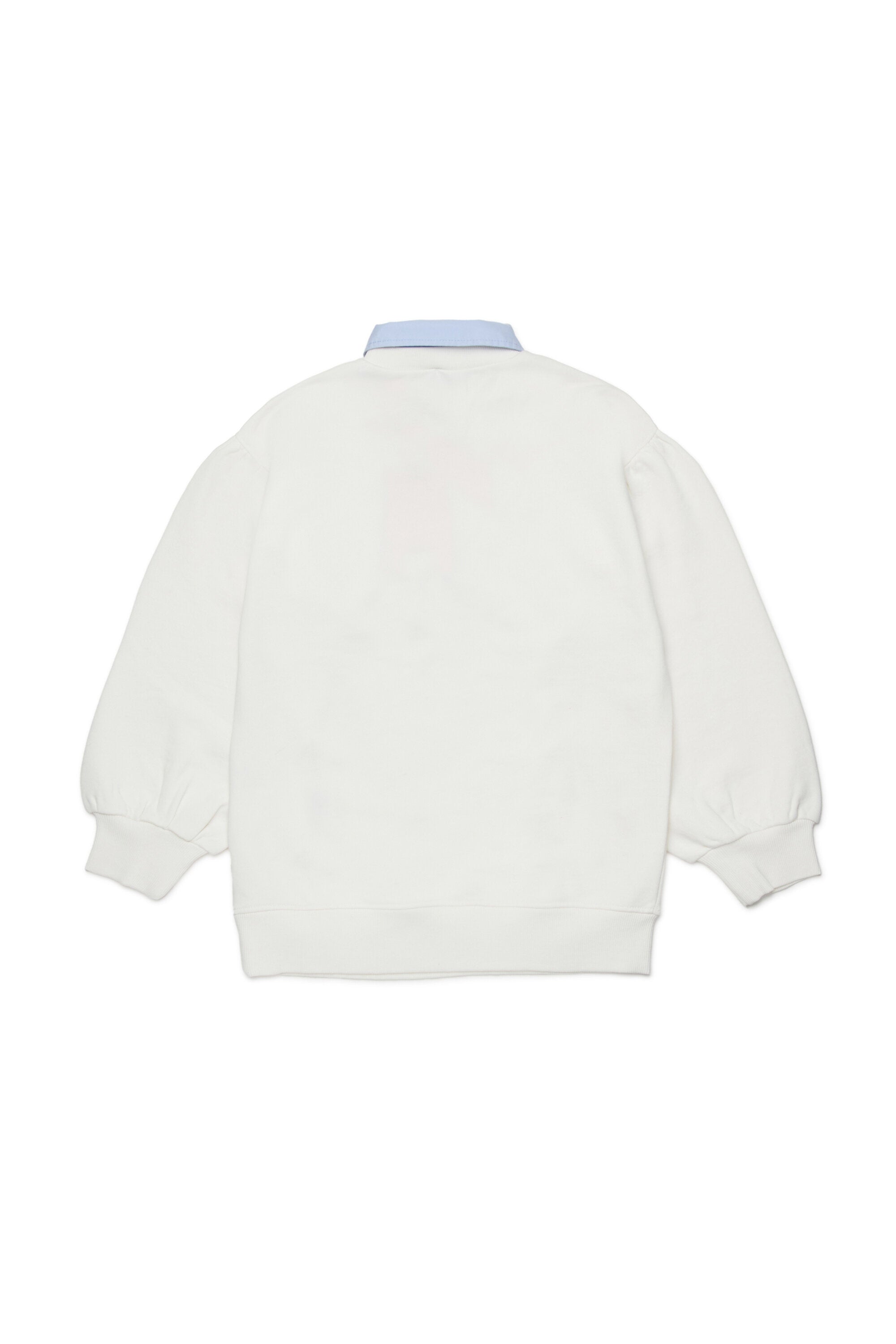 Crewneck sweatshirt with collar and emblem