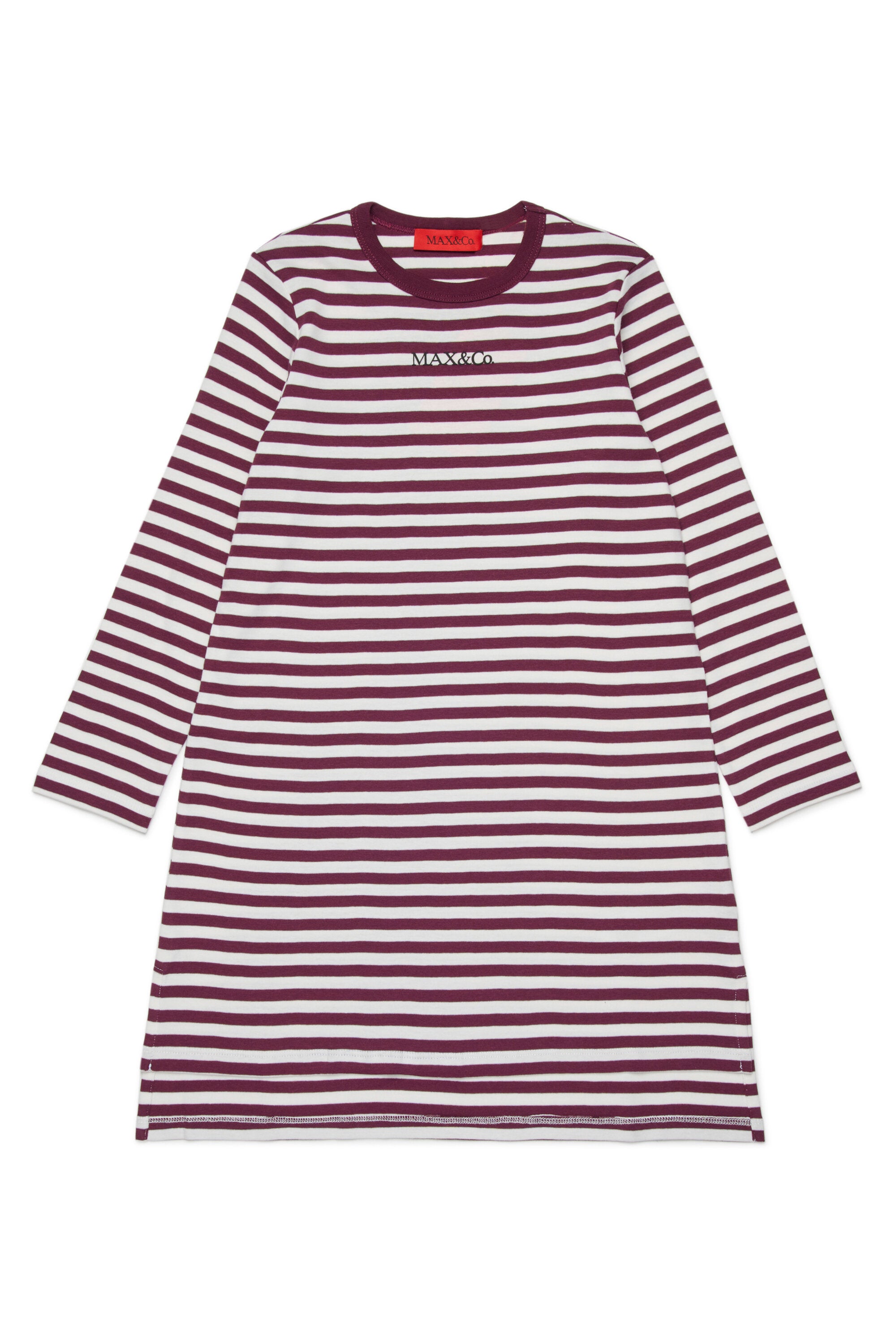 ストライプ・マイクロリブ・シースドレス