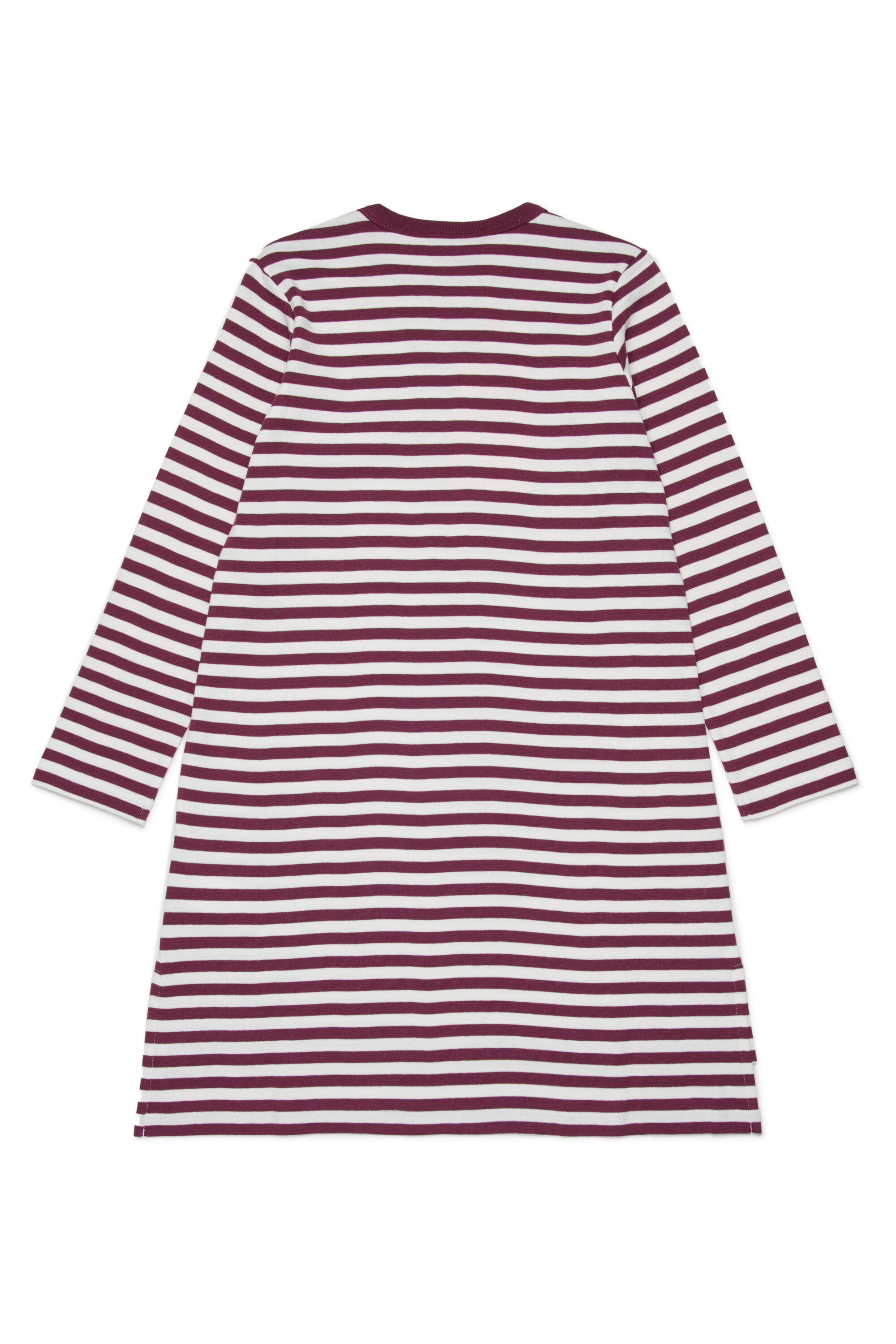 ストライプ・マイクロリブ・シースドレス