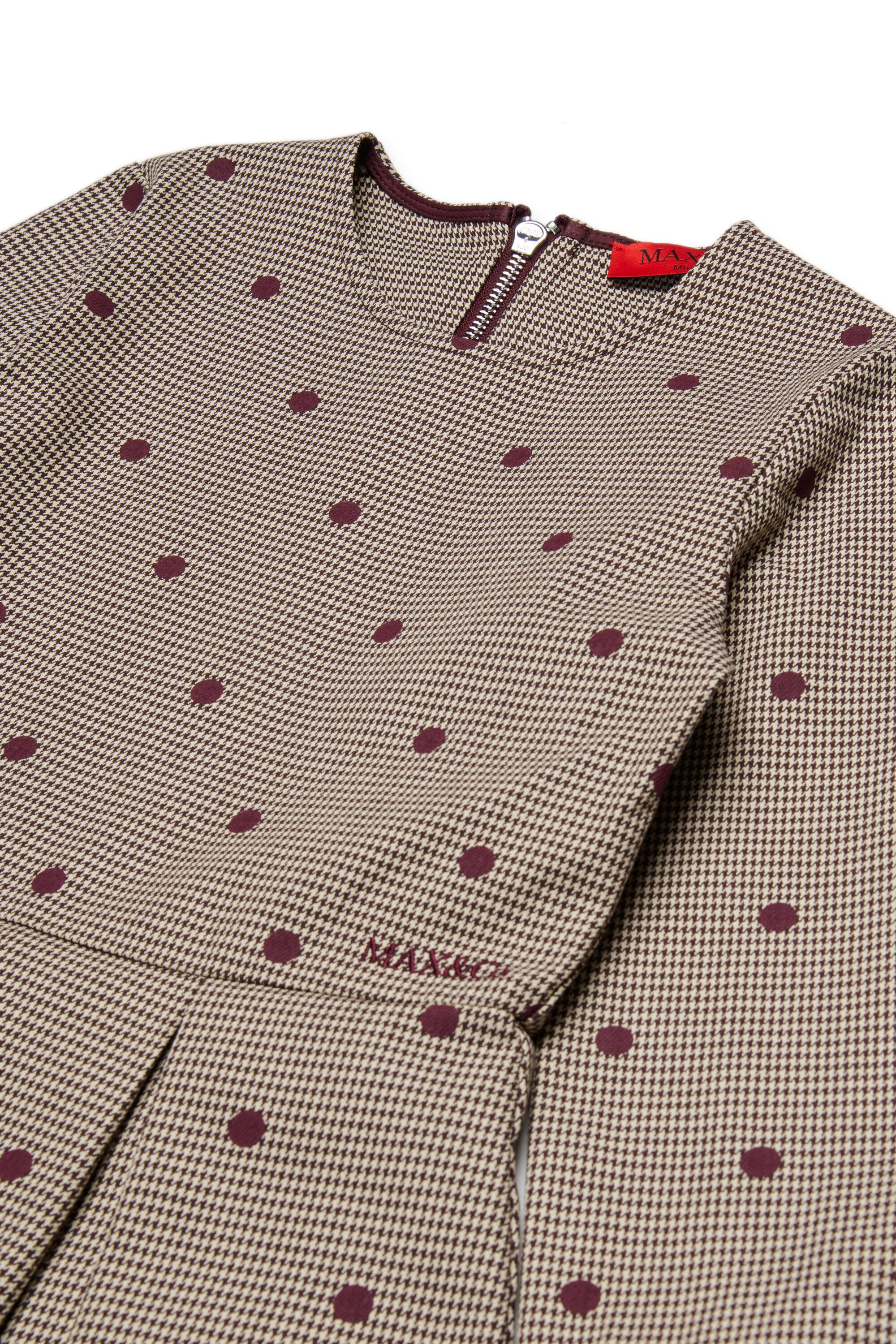 千鳥格子の水玉ショートドレス