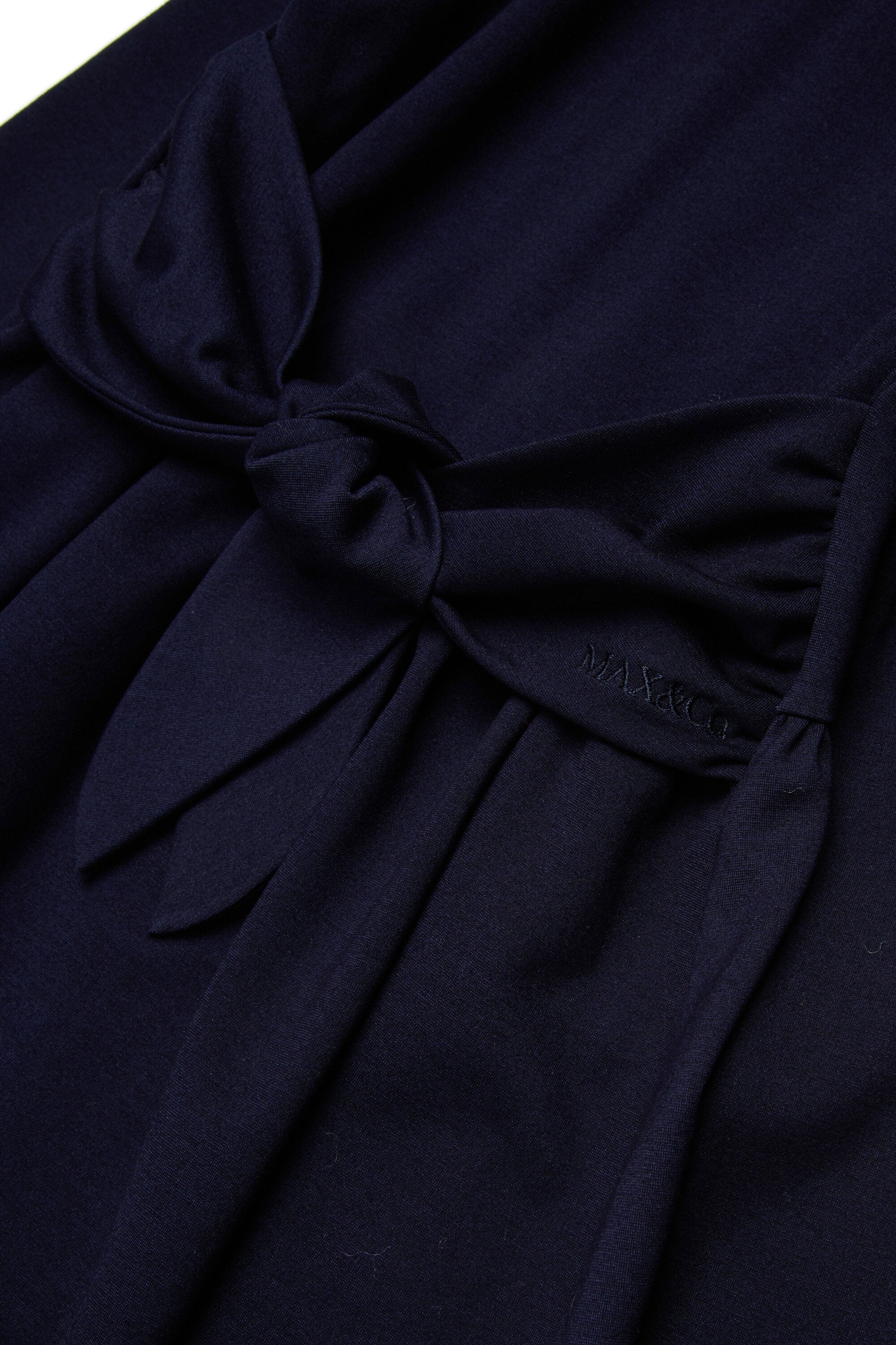 Milan stitch short dress with front knot