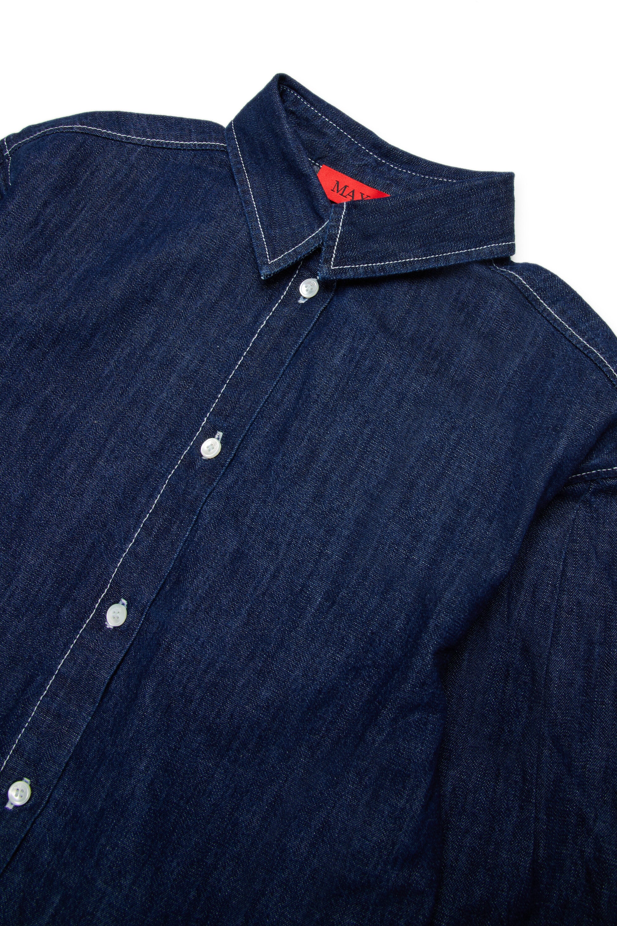 Boxy chambray denim shirt