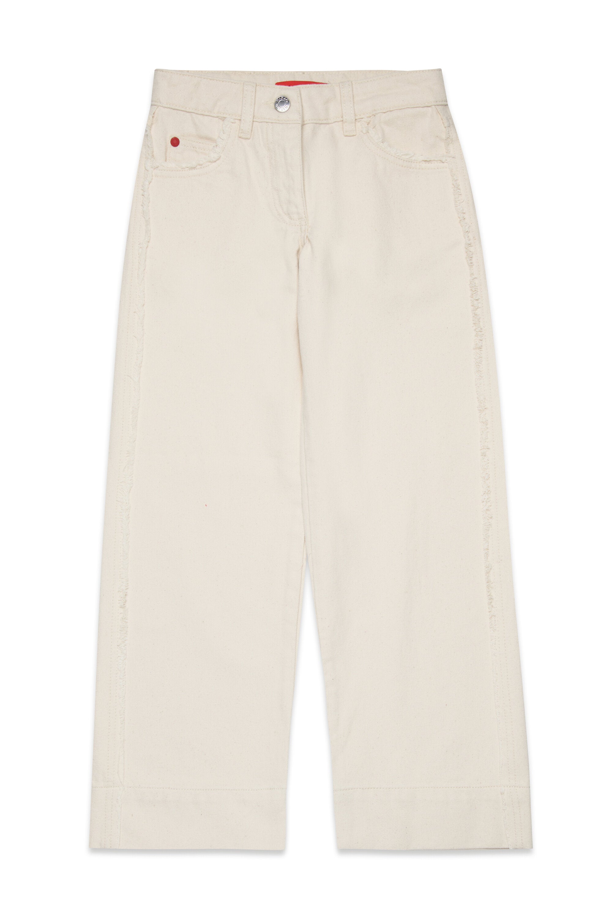 生成りディテールのフレアジーンズ