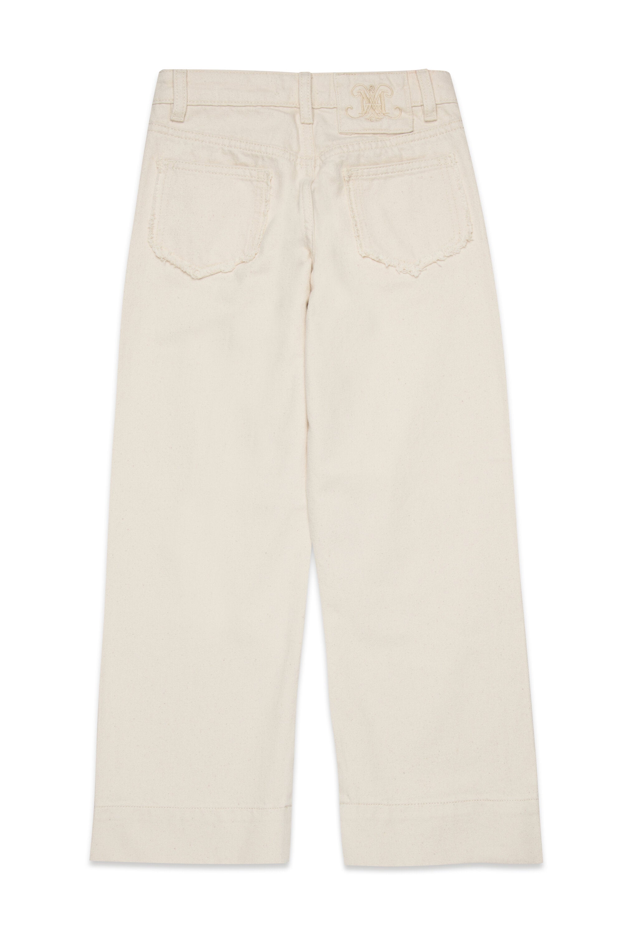 生成りディテールのフレアジーンズ