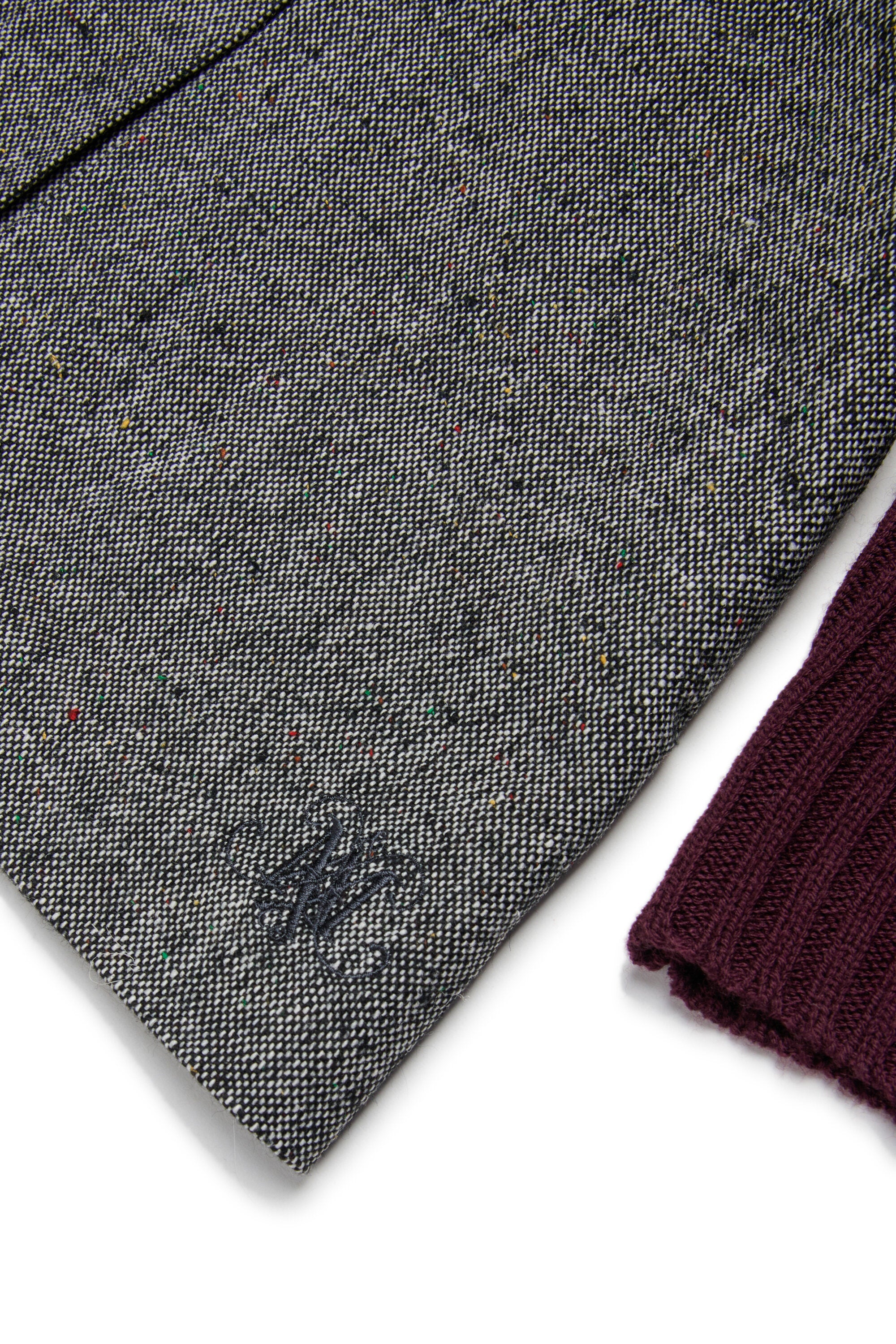 ニットとツイードのミニ・ドレス