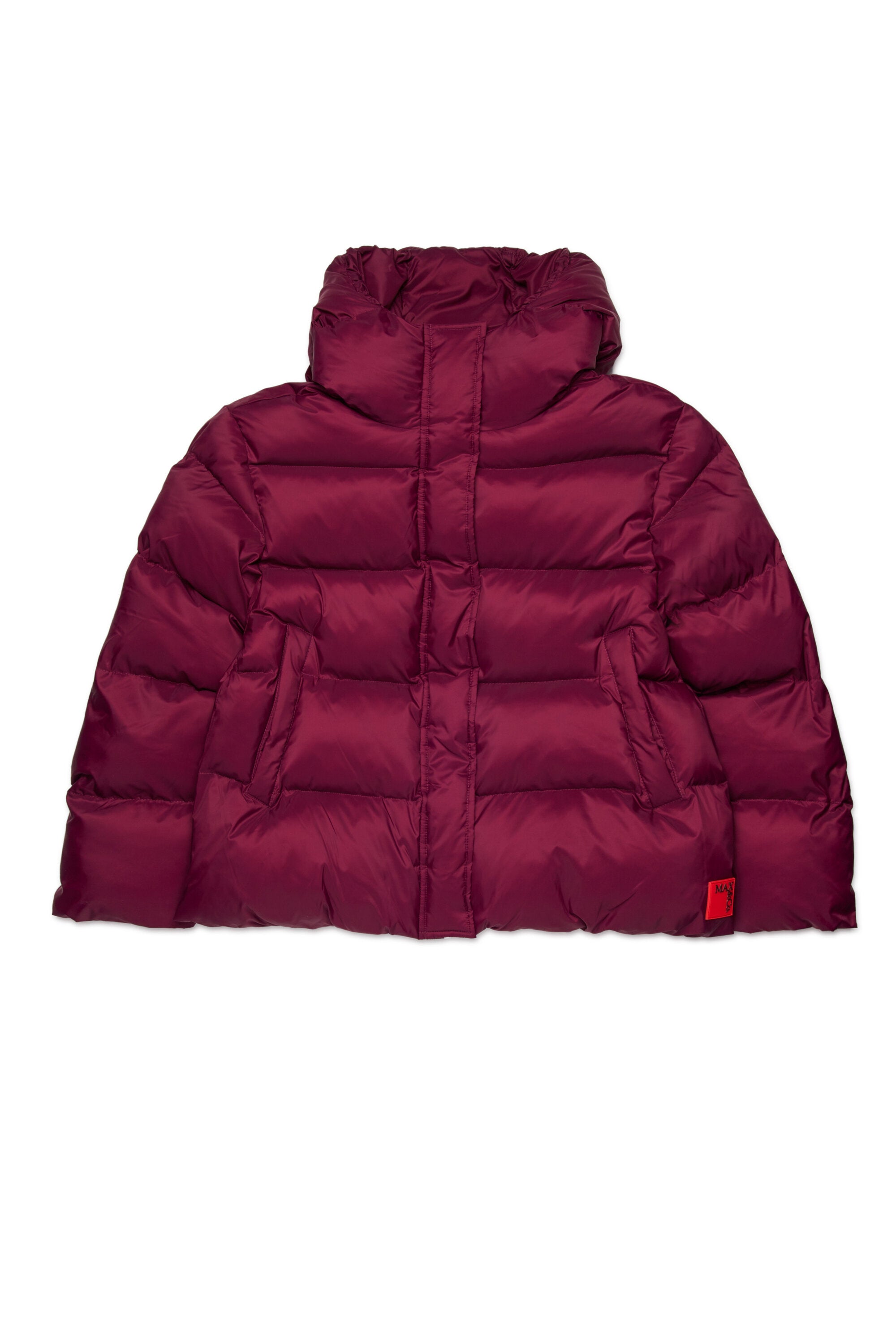 Short padded jacket with hood