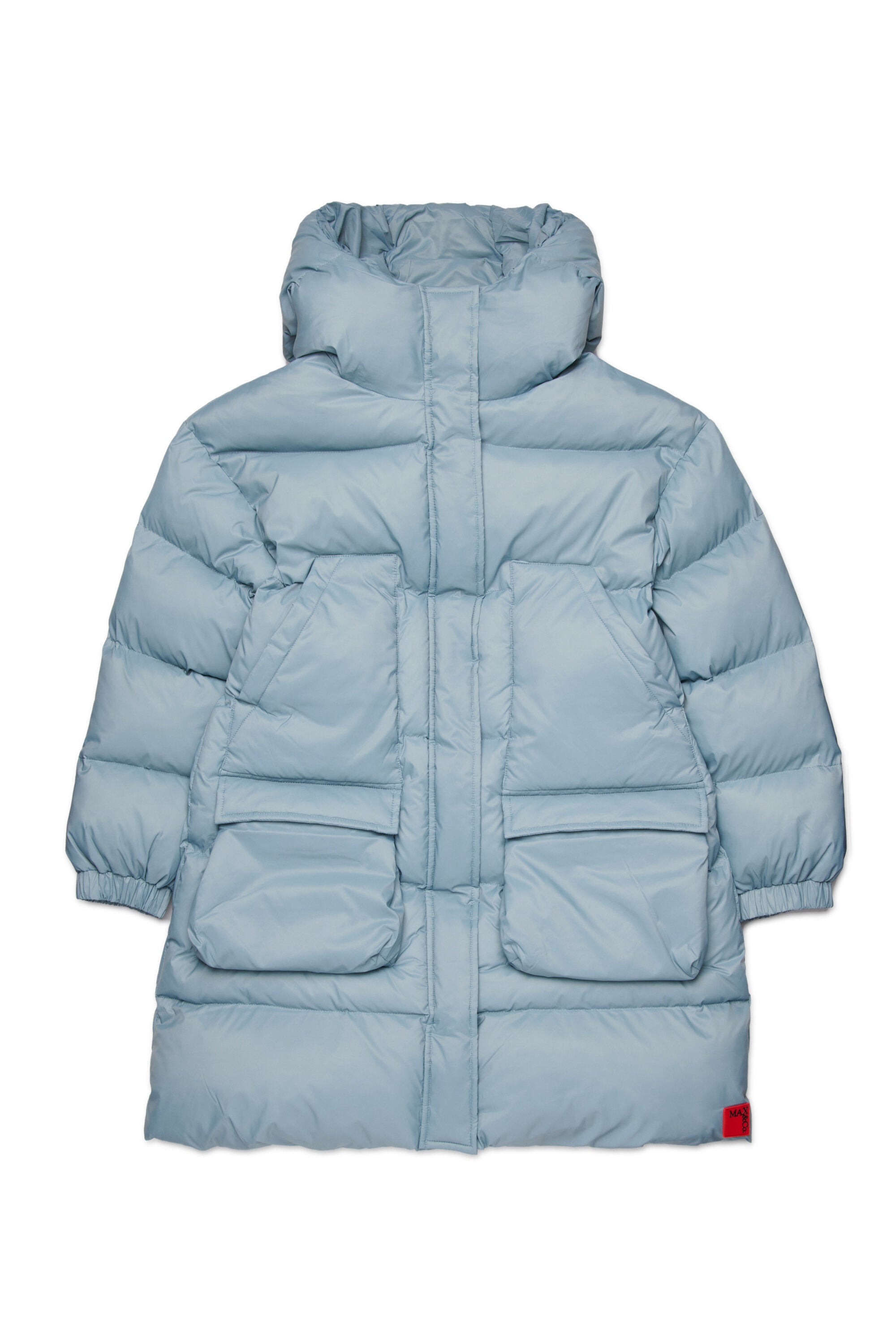 Long padded jacket with maxi pockets