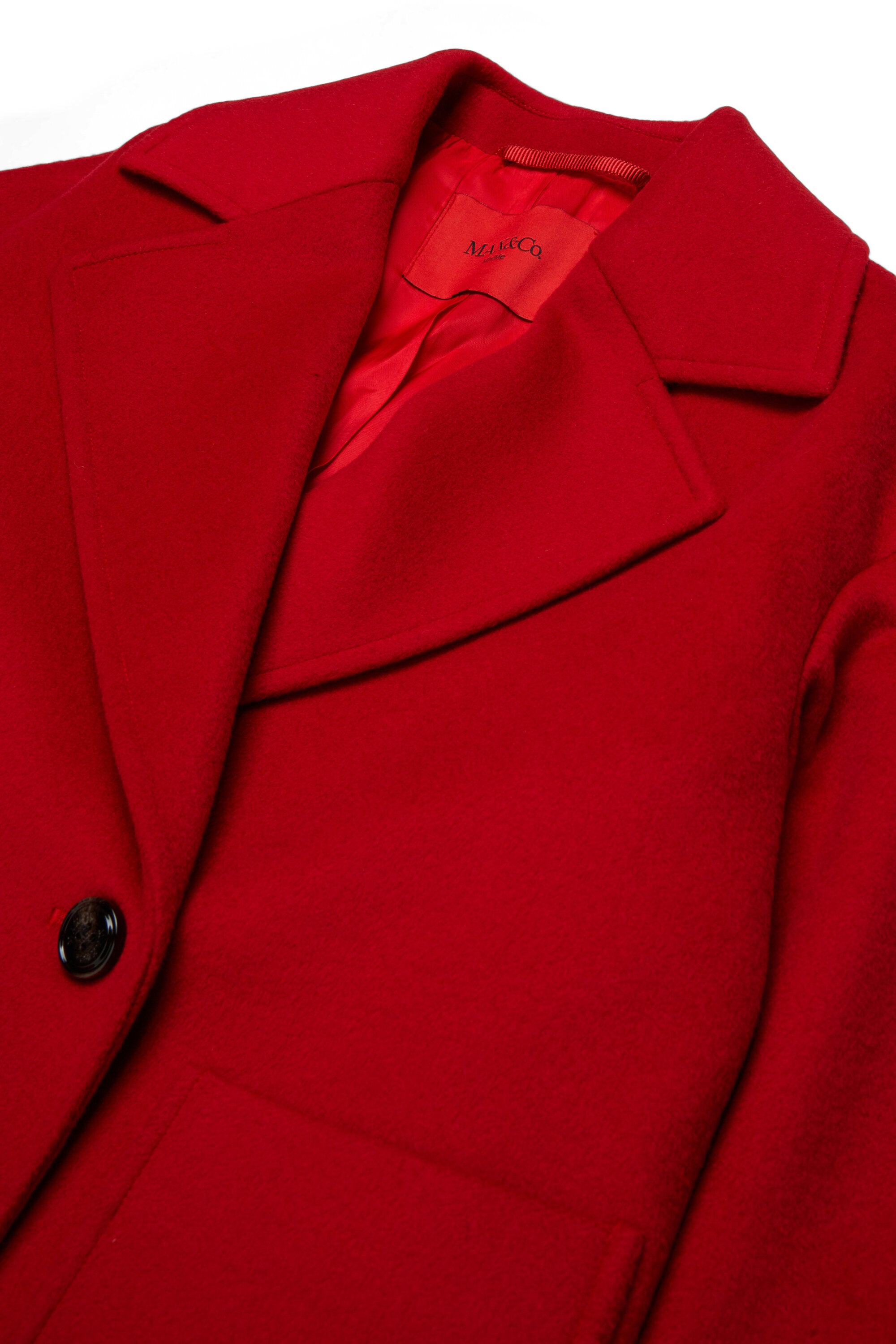 シェービング・ウールのダブルブレスト・カバン・コート