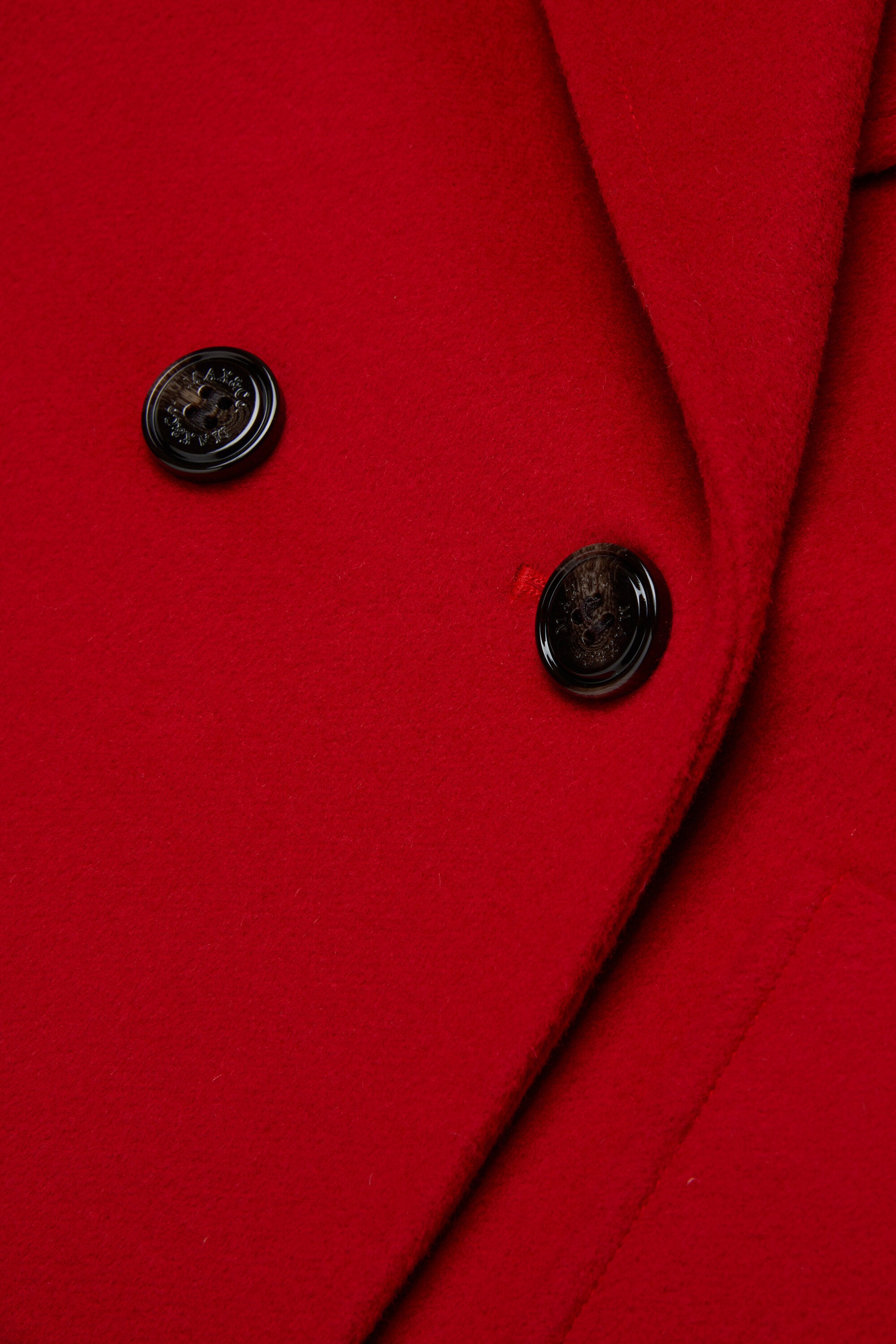 シェービング・ウールのダブルブレスト・カバン・コート