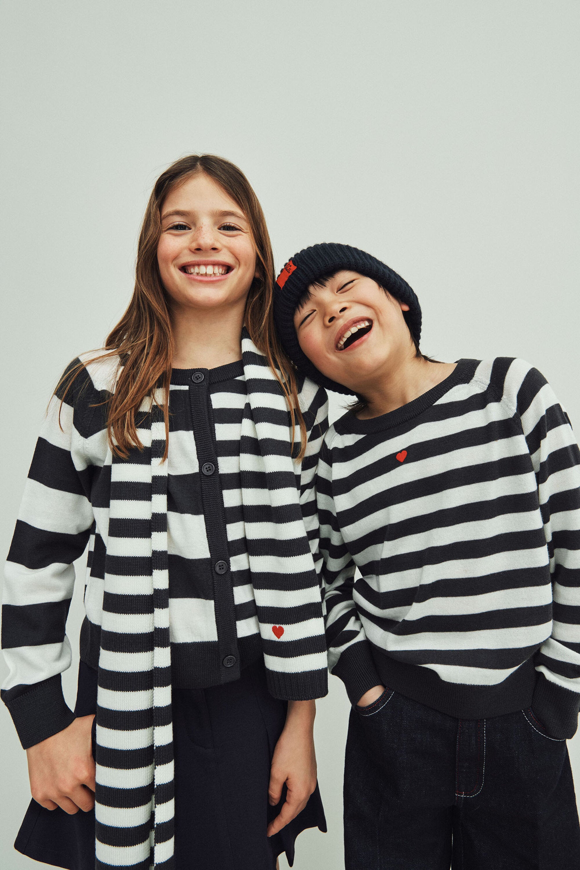 Striped wool-blend cardigan