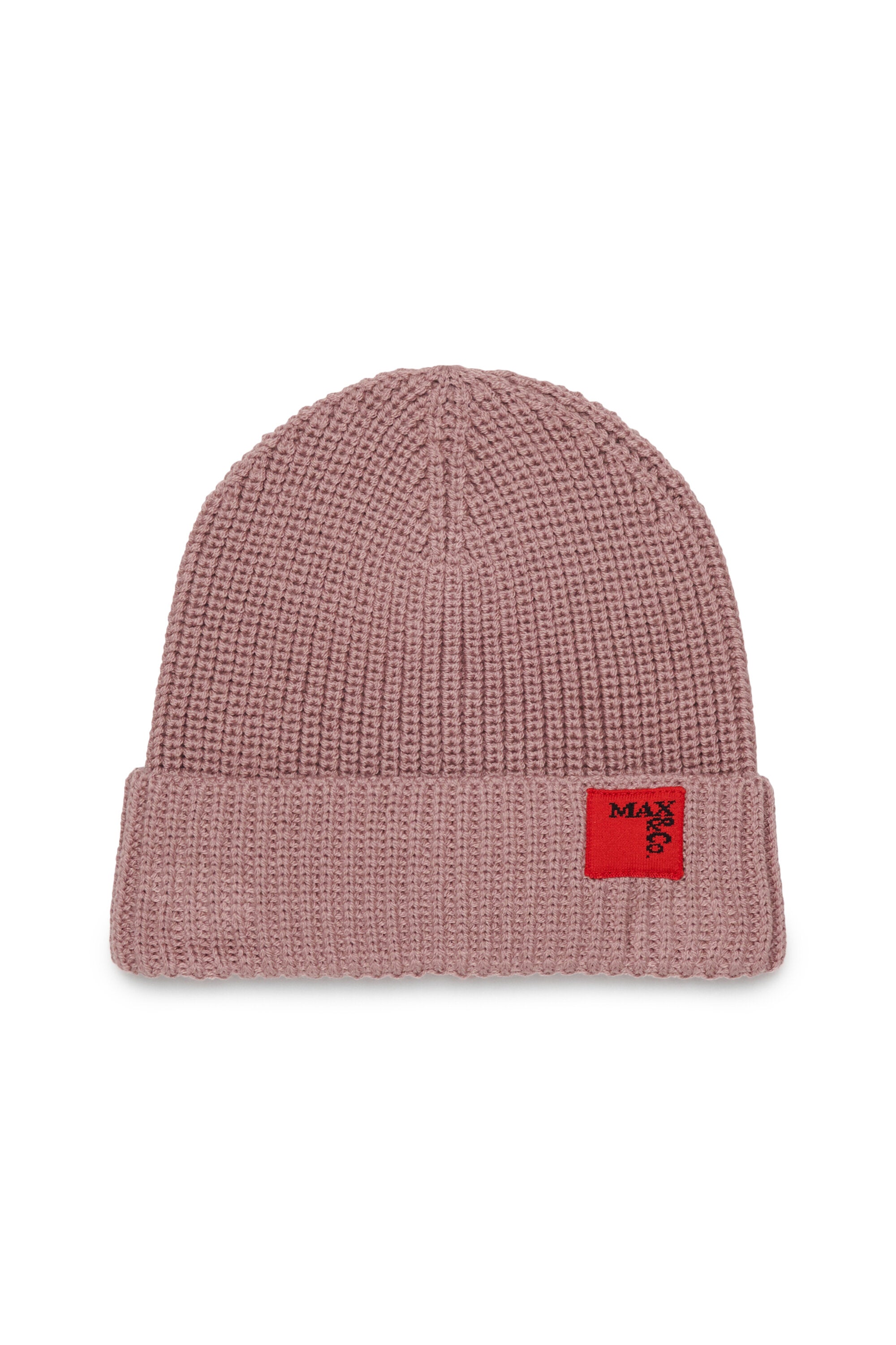 Wool blend beanie with patch