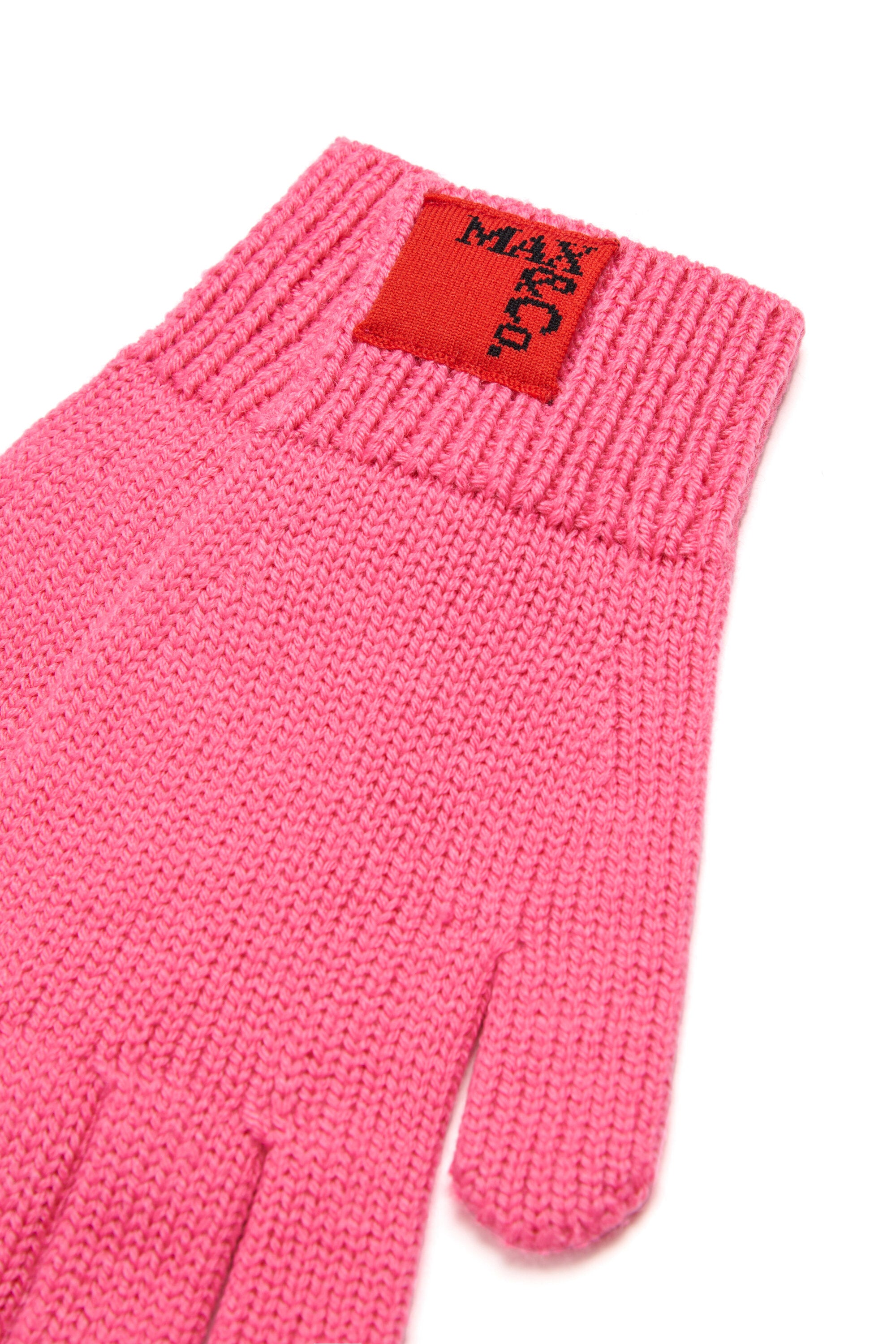 パッチ付きウール混紡グローブ