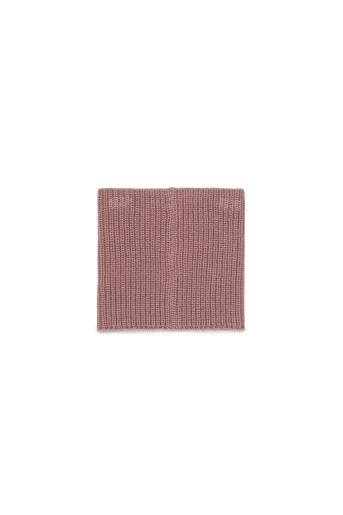 Wool-blend knit collar with patch
