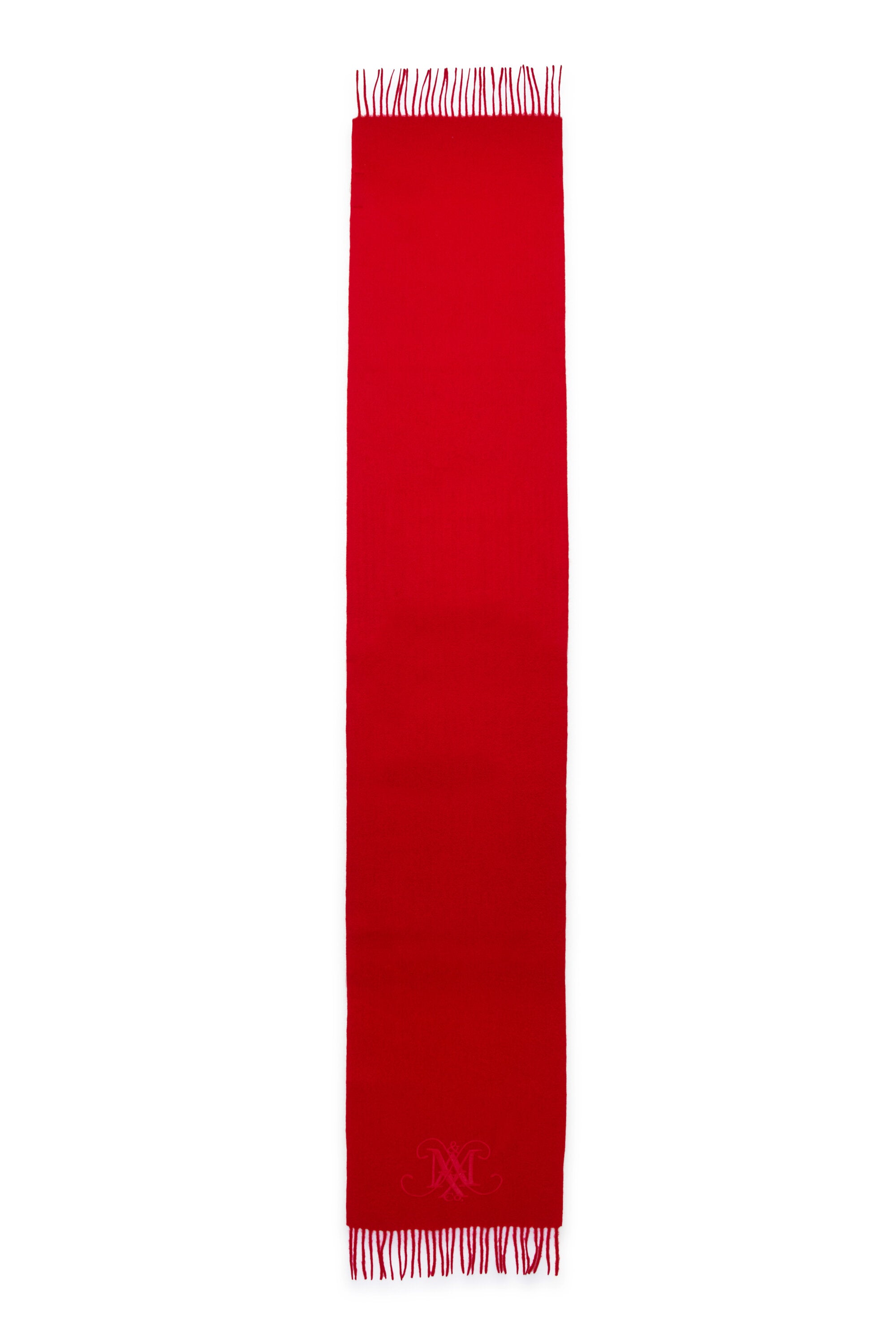 Wool scarf with embroidered logo