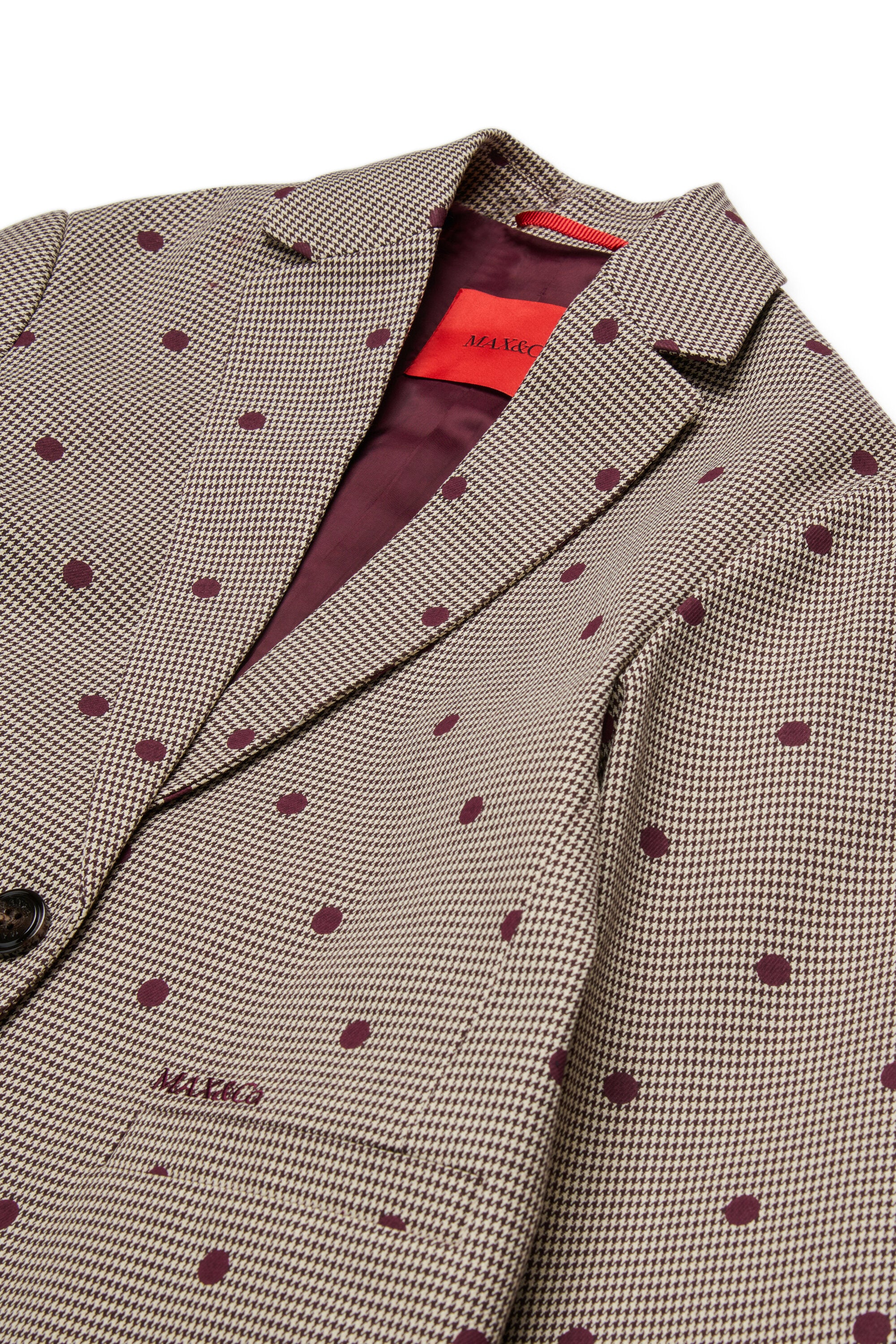Houndstooth polka dot blazer jacket